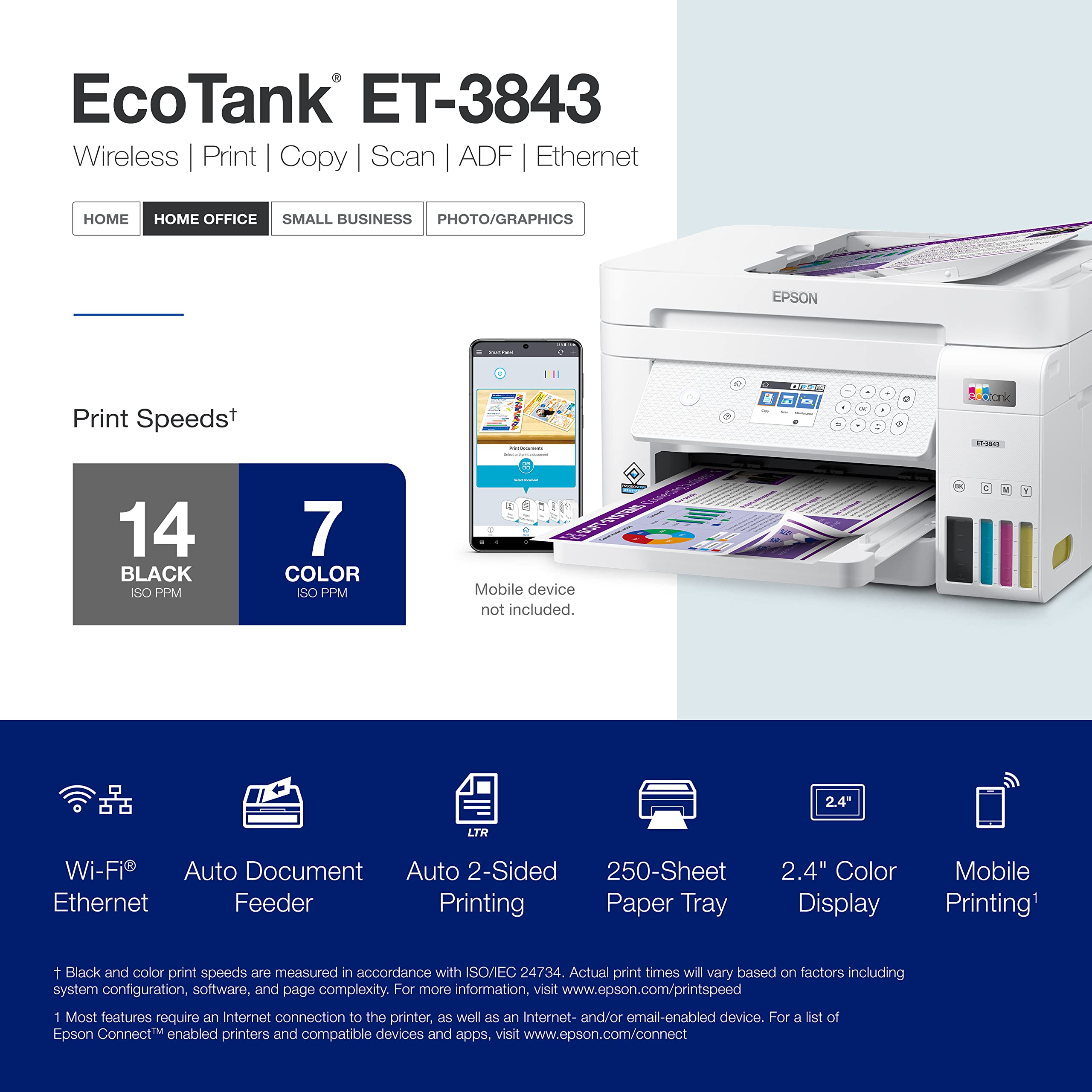 Foto 5 pulgar | Impresora Epson Ecotank Et-3843 Multifunción Inalámbrica En Color - Venta Internacional.