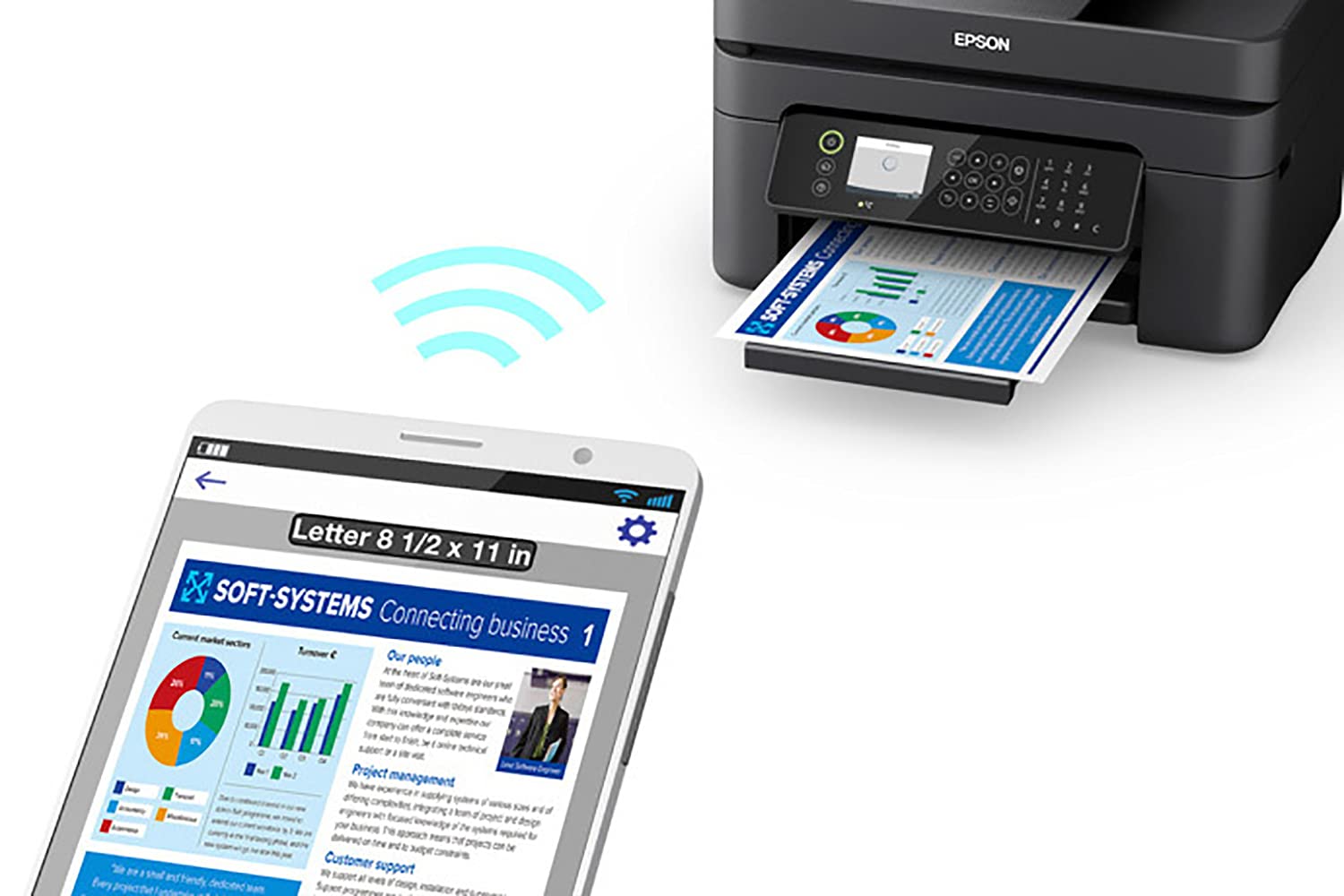Foto 5 pulgar | Impresora Epson Workforce Wf-2850 Multifunción Inalámbrica En Color - Venta Internacional.