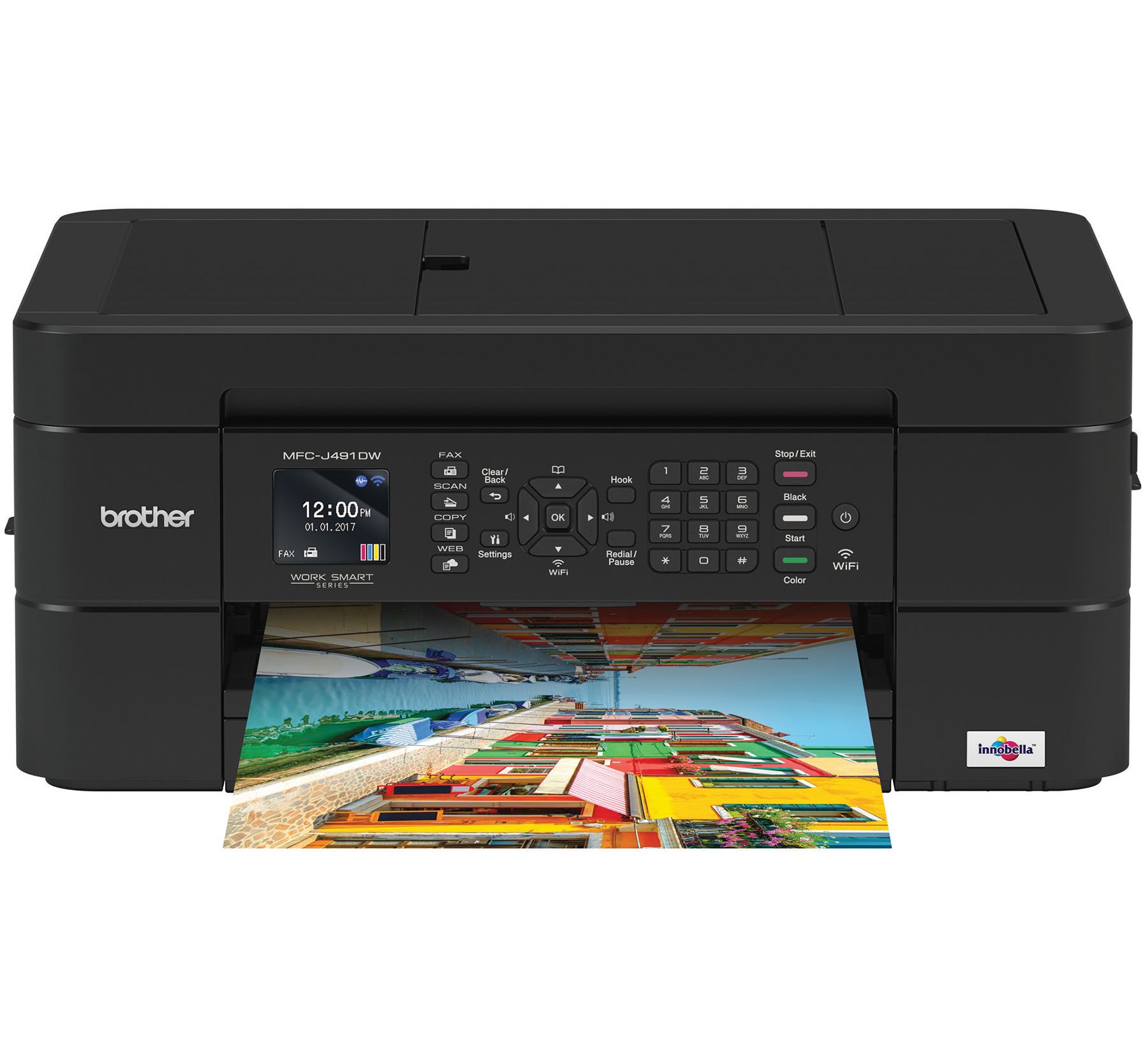 Foto 3 pulgar | Impresora Brother Mfc-j491dw Inalámbrica De Inyección De Tinta Multifunción Negra - Venta Internacional.