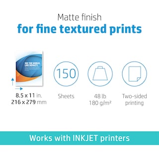 Foto 3 | Papel Hp Professional Business Matte, 8.5 X 11 Pulgadas, 48 Libras, 150 S - Venta Internacional.