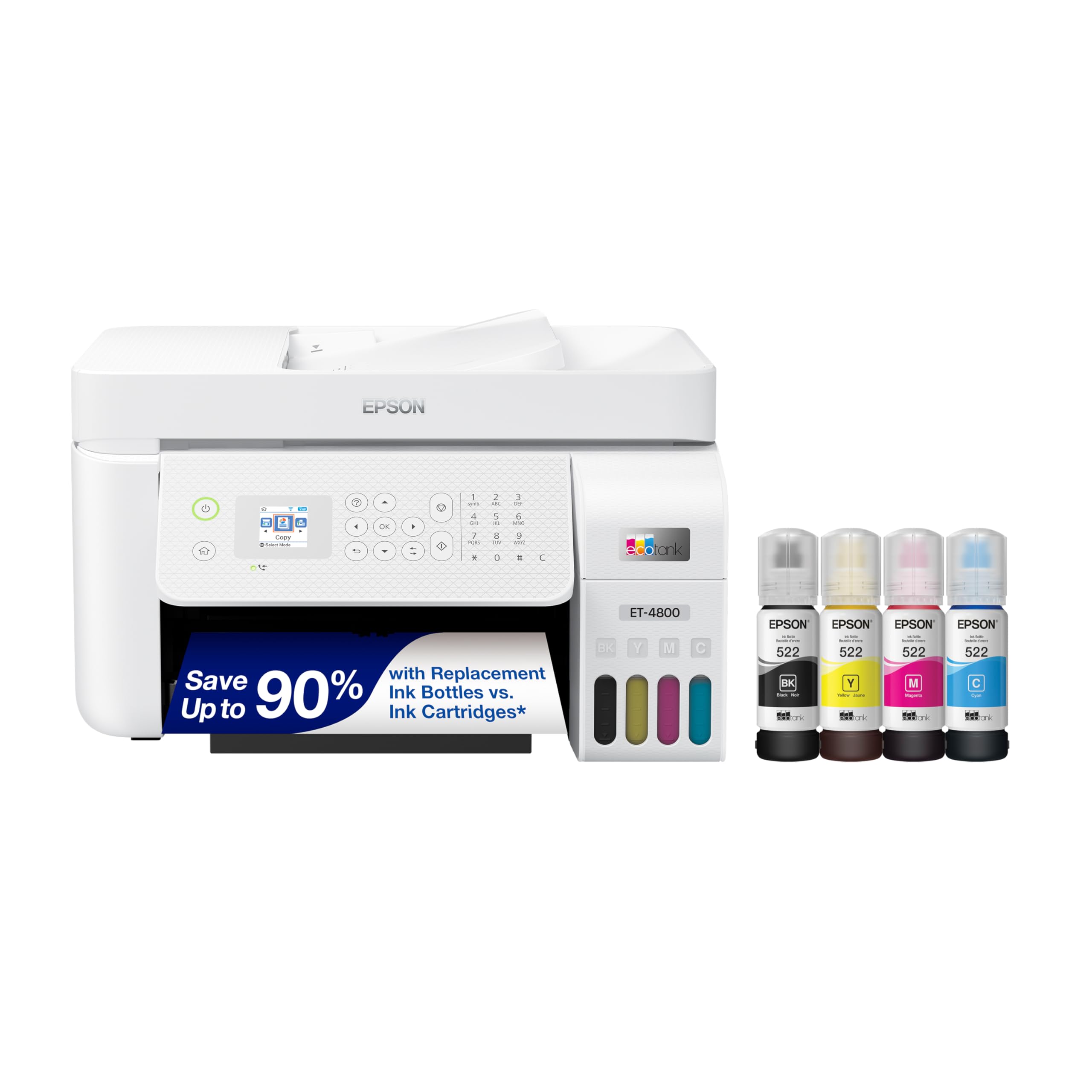Foto 1 | Impresora Epson Ecotank Et-4800 Inalámbrica Multifunción Blanca - Venta Internacional.