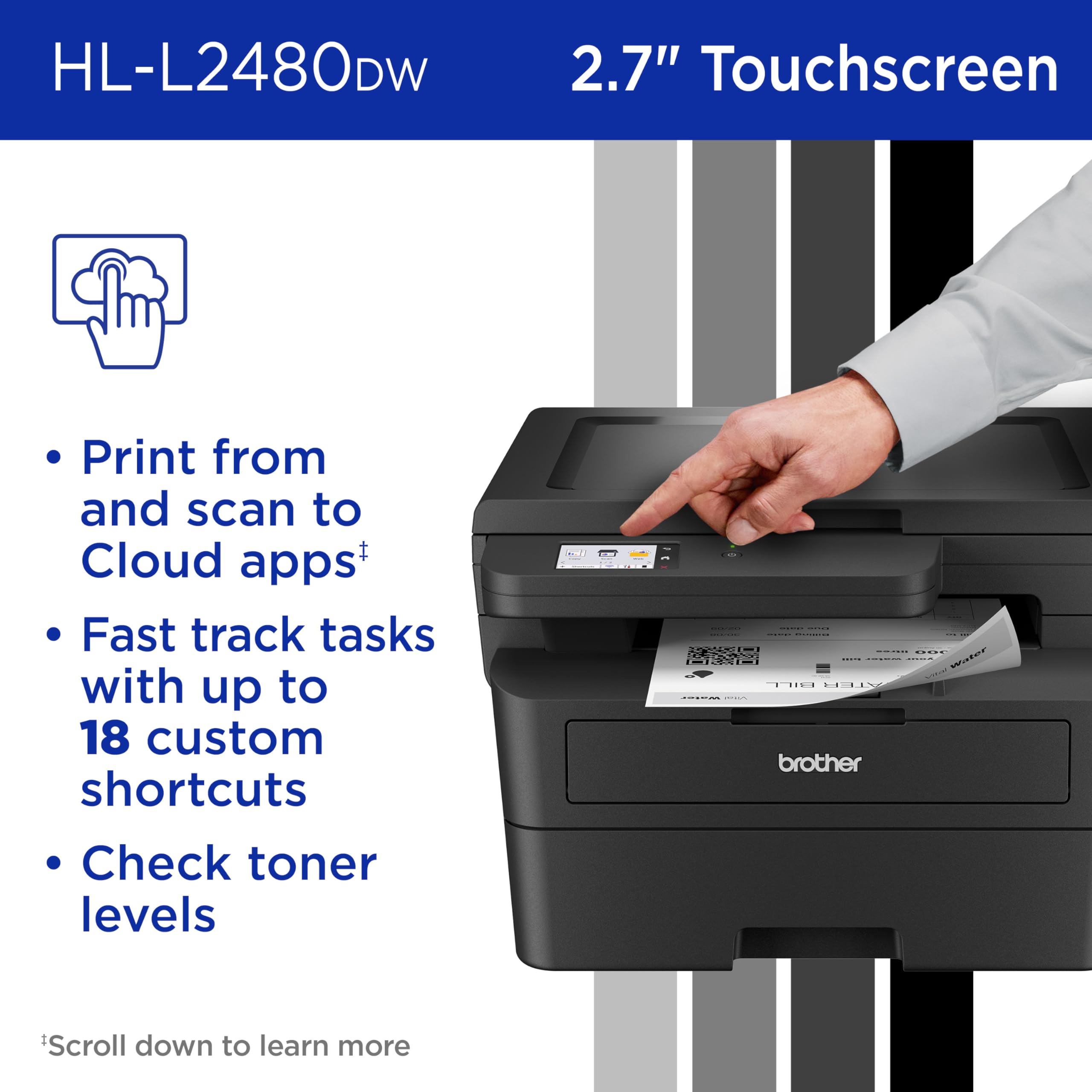 Foto 6 | Impresora Láser Monocromo Inalámbrica Brother Hl-l2480dw - Venta Internacional.