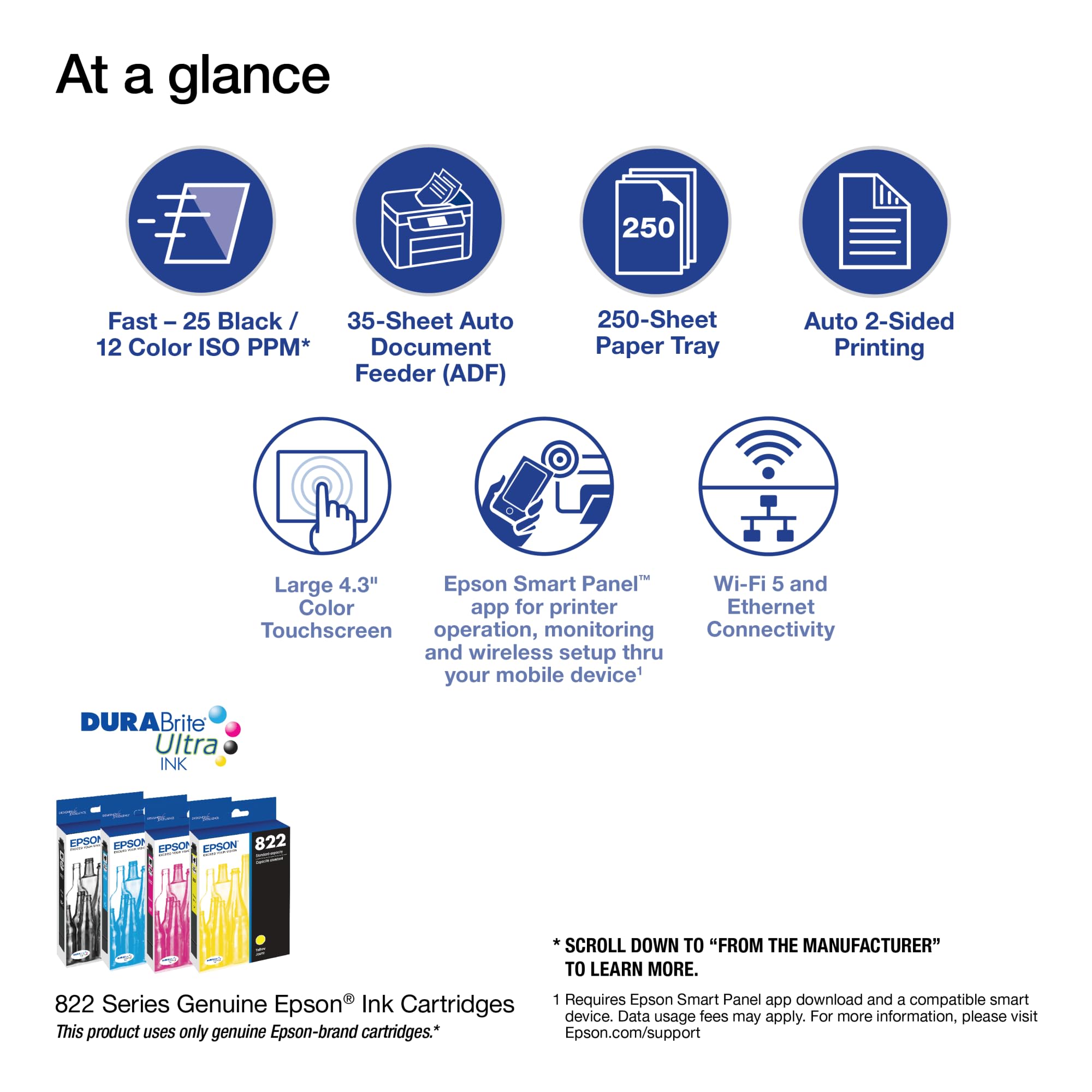 Foto 4 pulgar | Impresora De Inyección De Tinta A Color Inalámbrica Epson Workforce Pro Wf-4820 - Venta Internacional.