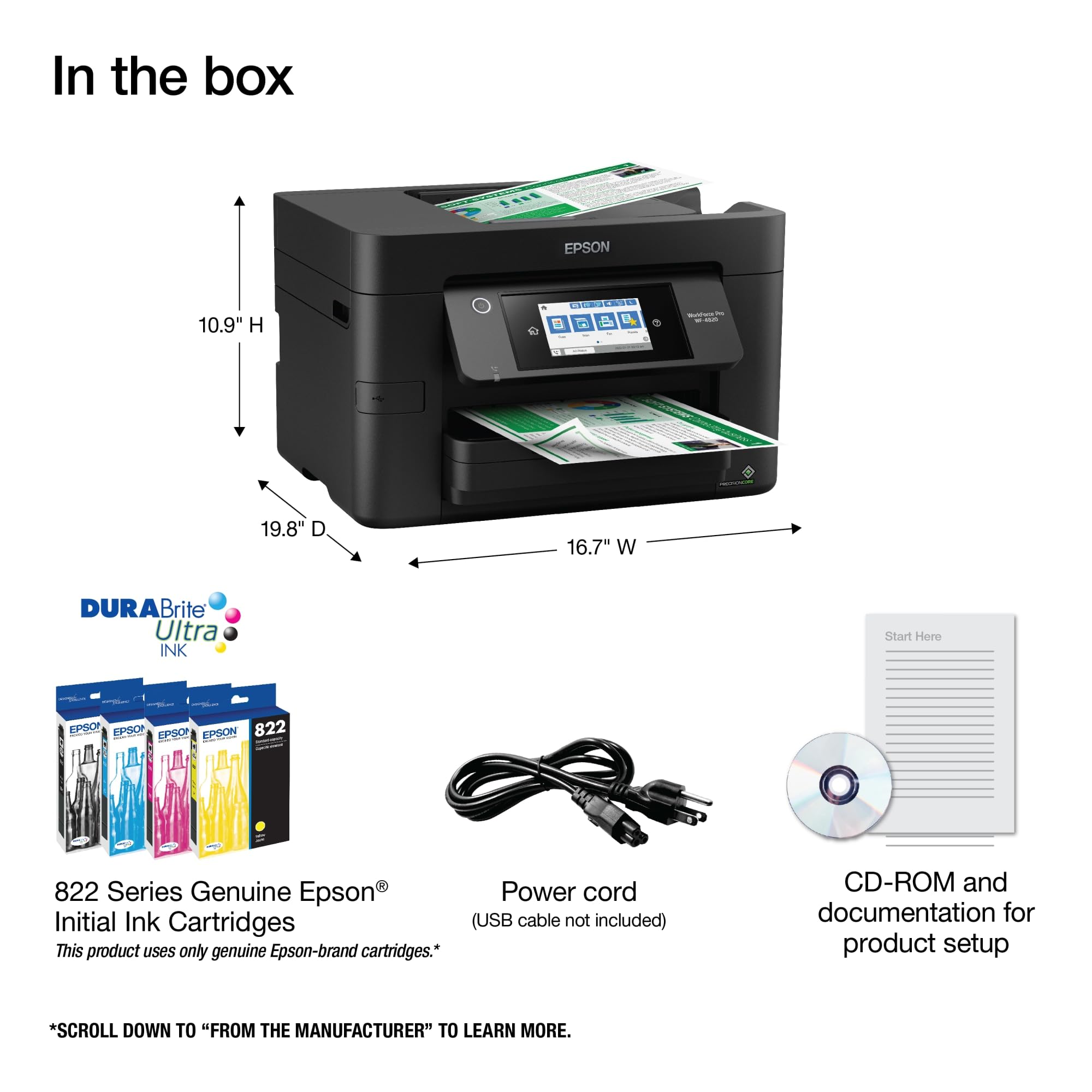 Foto 6 pulgar | Impresora De Inyección De Tinta A Color Inalámbrica Epson Workforce Pro Wf-4820 - Venta Internacional.