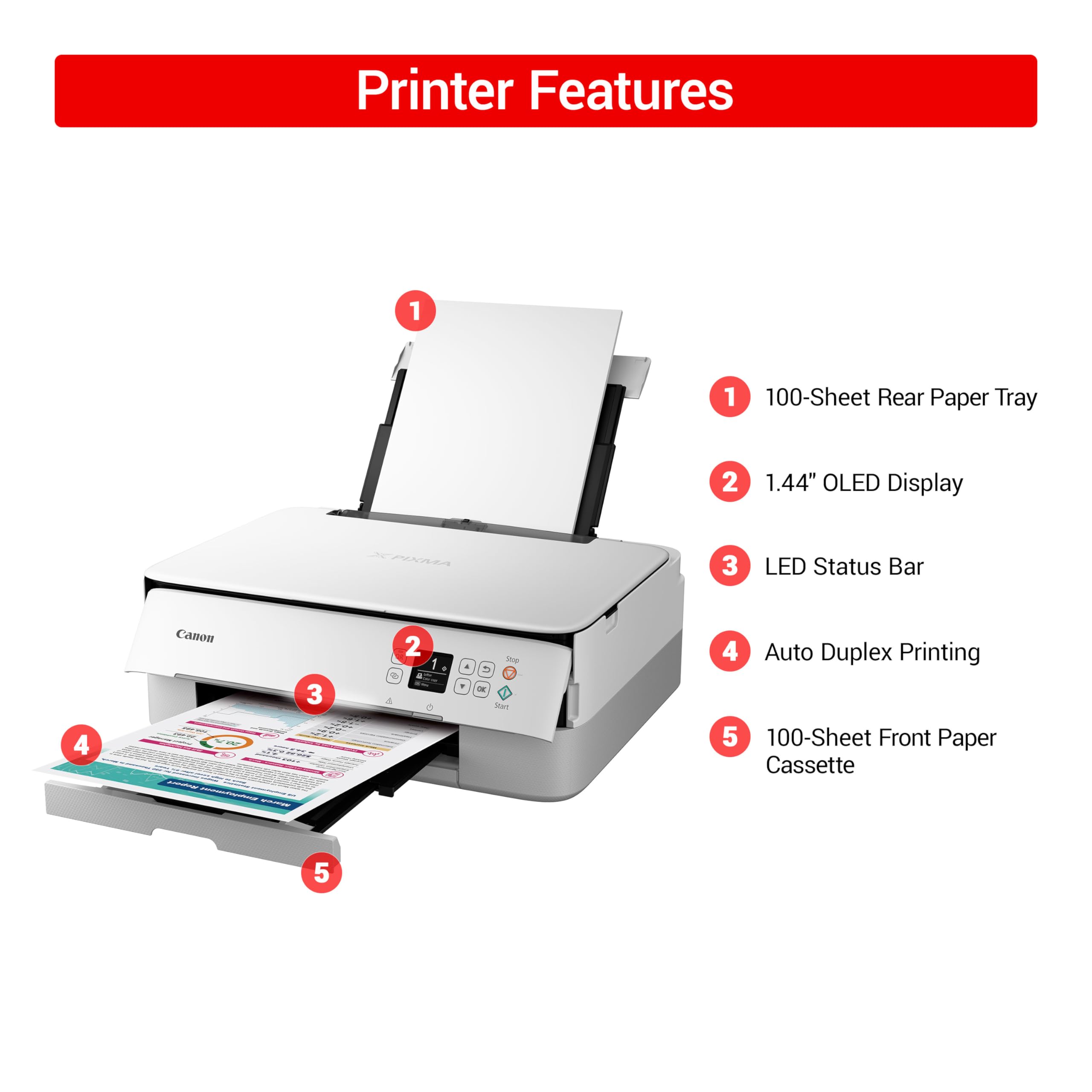 Foto 4 pulgar | Impresora De Inyección De Tinta Inalámbrica Multifunción Canon Pixma Ts6420a - Venta Internacional.