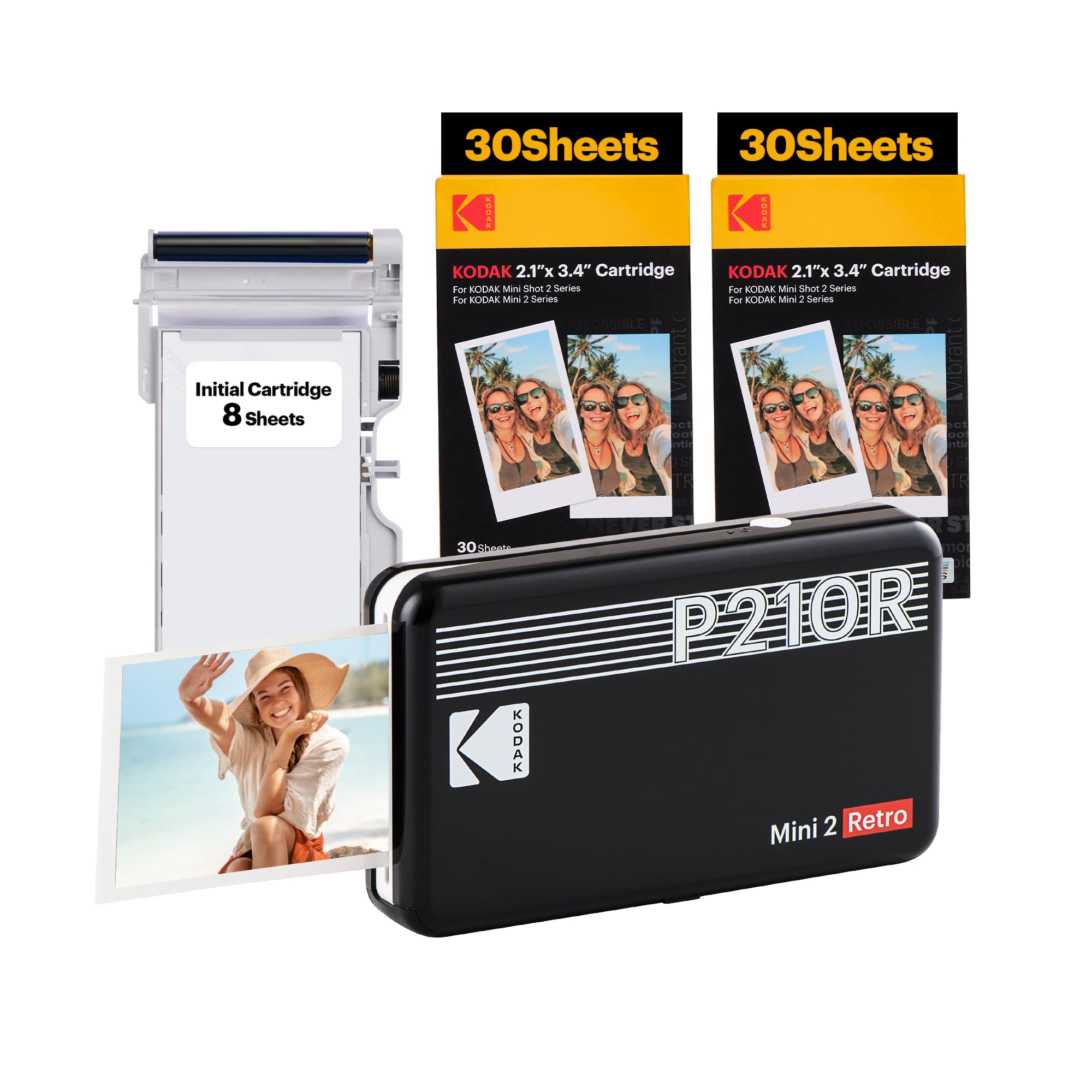 Foto 1 | Impresora Fotográfica Portátil Kodak Mini 2 Retro 4pass Black - Venta Internacional.