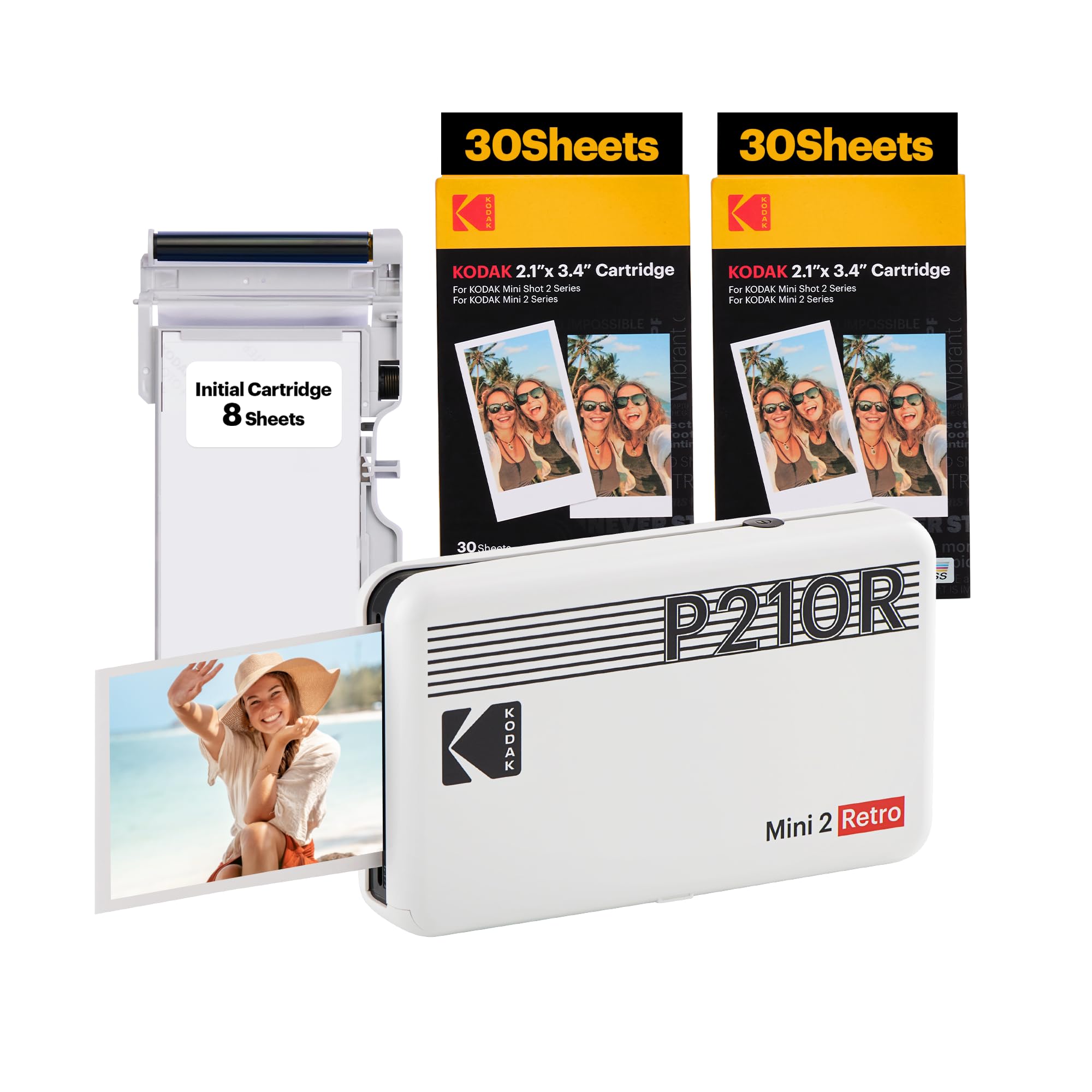 Foto 1 | Impresora Fotográfica Kodak Mini 2 Retro 4pass Portátil Blanca - Venta Internacional.