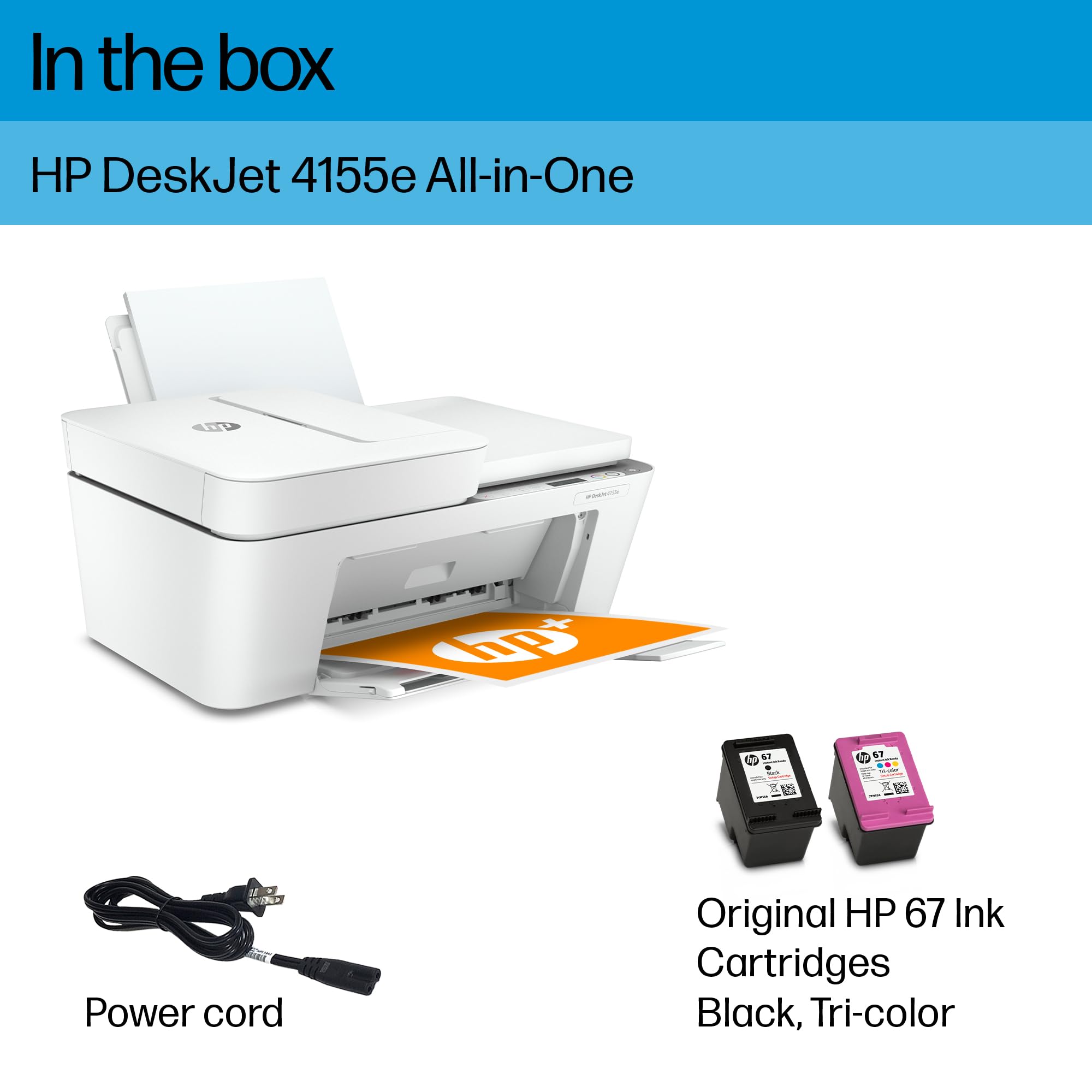 Foto 6 | Impresora De Inyección De Tinta A Color Inalámbrica Hp Deskjet 4155e Con Tinta Durante 3 Meses - Venta Internacional.