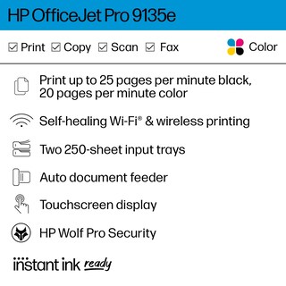 Foto 2 | Impresora Hp Officejet Pro 9135e Multifunción En Color Inalámbrica - Venta Internacional.