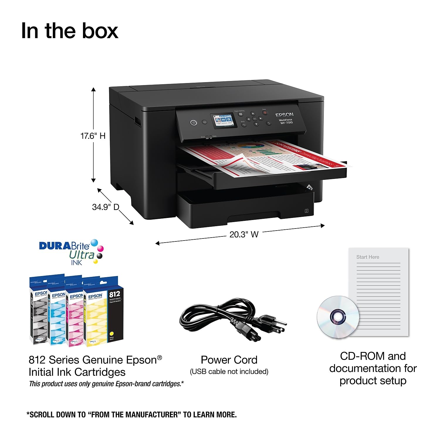 Foto 5 | Impresora Epson Workforce Pro Wf-7310 Inalámbrica De Gran Formato - Venta Internacional.