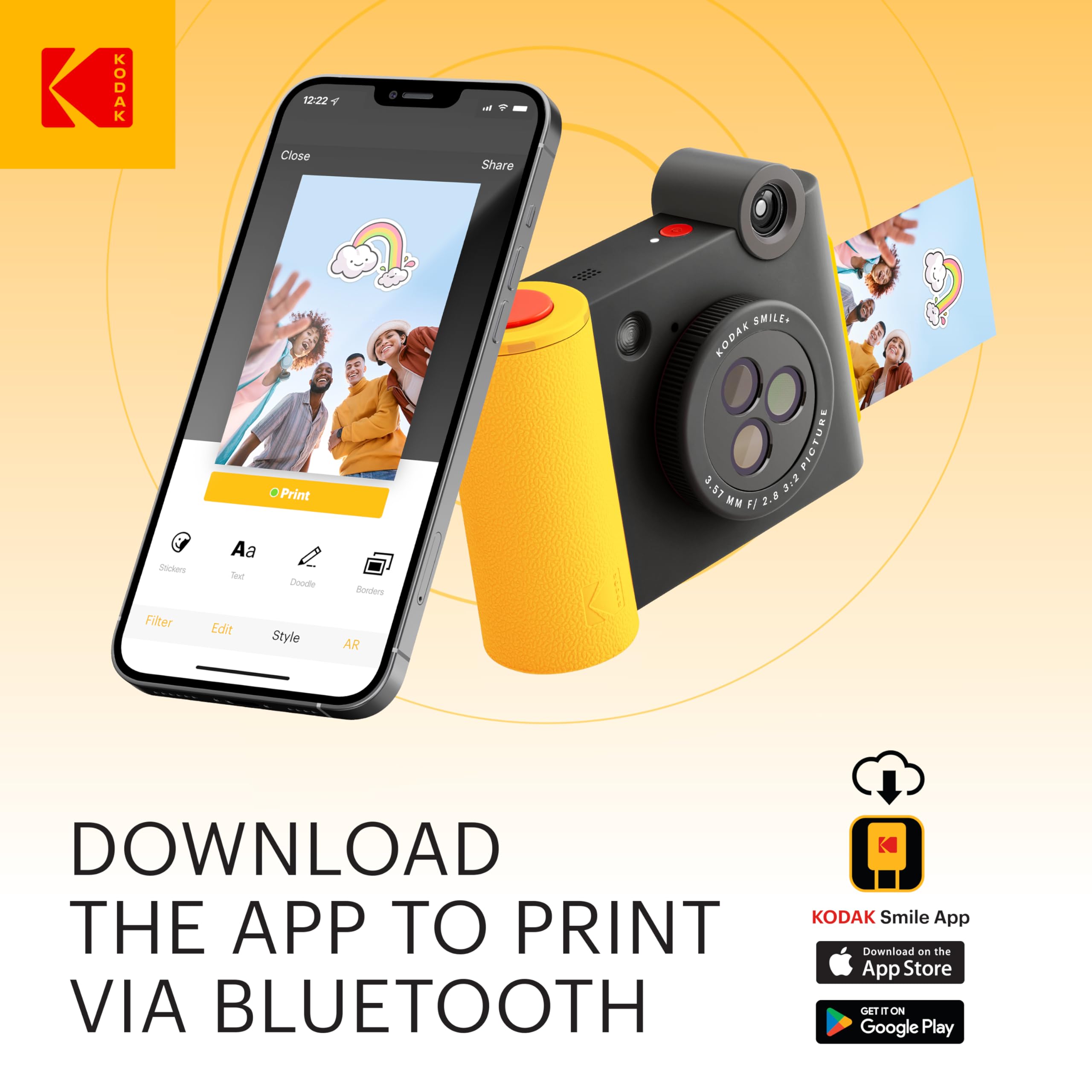 Foto 4 pulgar | Cámara Digital De Impresión Instantánea E Impresora Inalámbrica Kodak Smile+ - Venta Internacional.