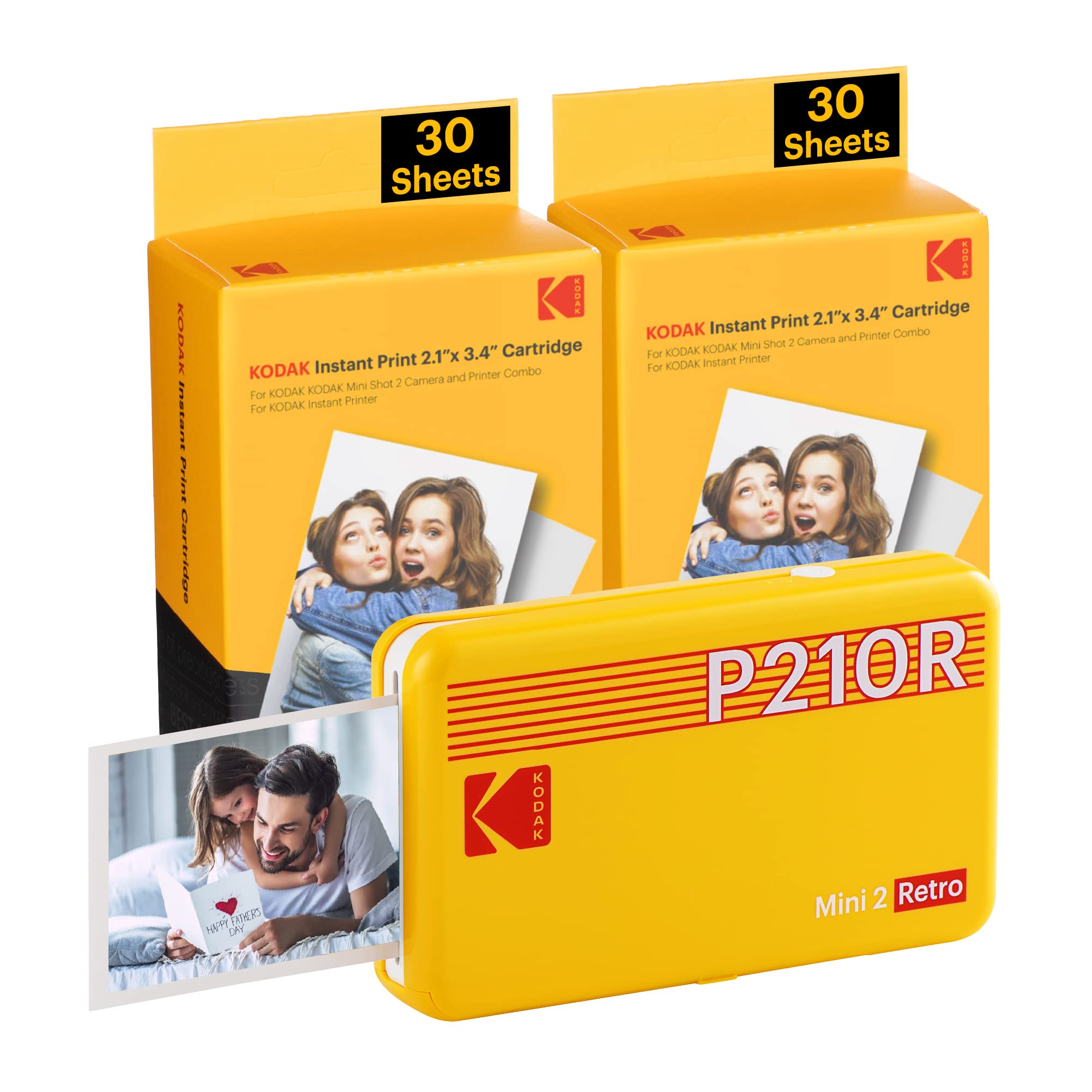 Impresora Fotográfica Portátil Kodak Mini 2 Retro 4pass Amarilla - Venta Internacional.
