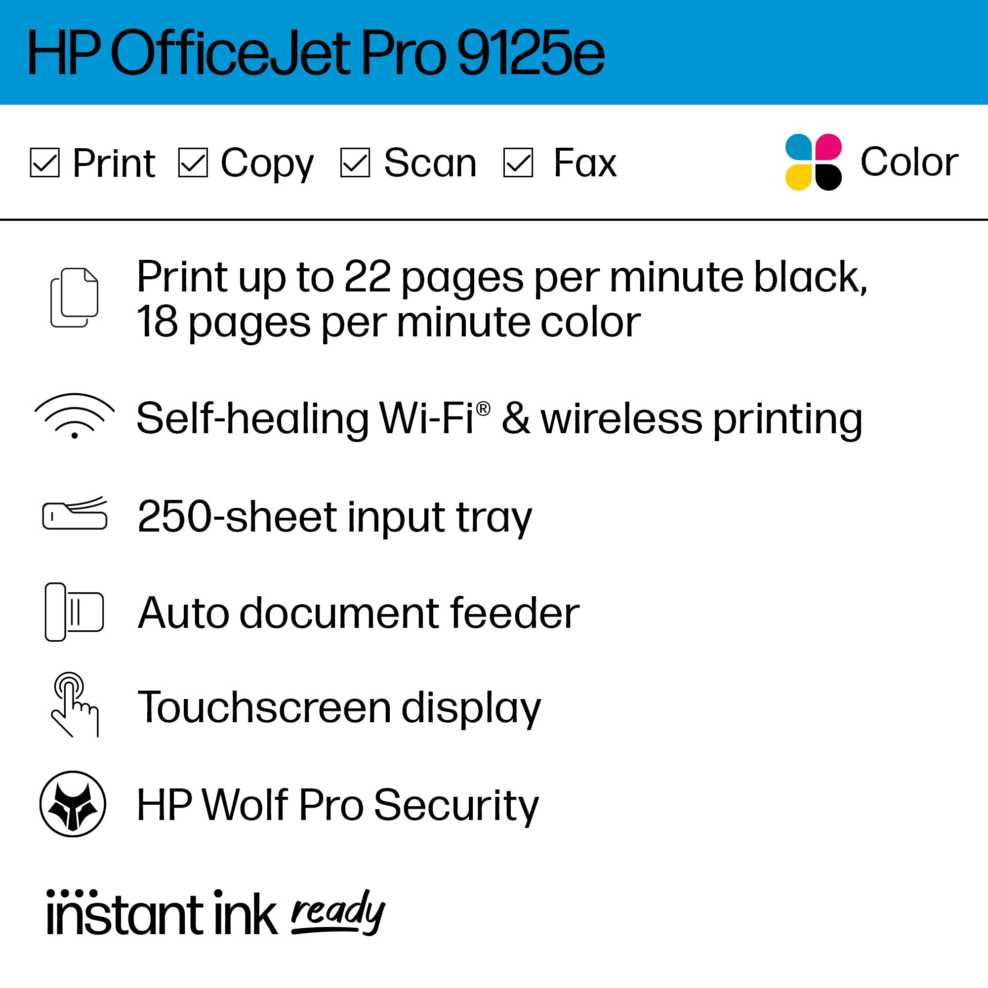 Foto 3 pulgar | Impresora Hp Officejet Pro 9125e Todo En Uno En Color Para Empresas - Venta Internacional.