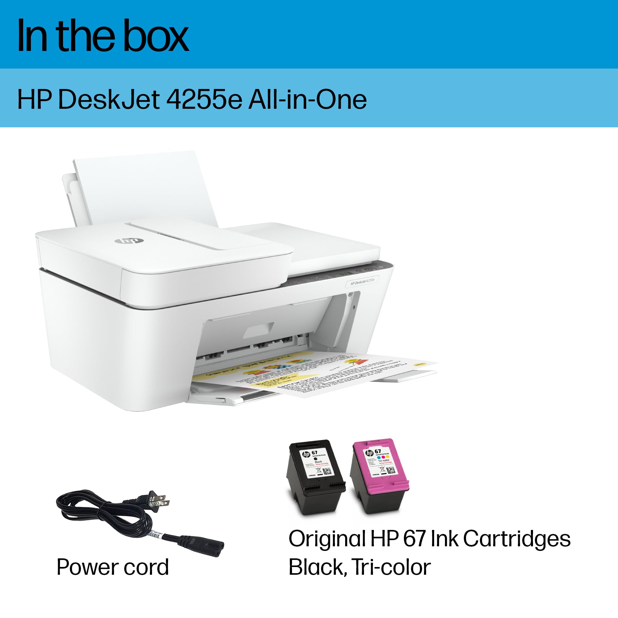 Foto 7 pulgar | Impresora De Inyección De Tinta A Color Multifunción Inalámbrica Hp Deskjet 4255e - Venta Internacional.