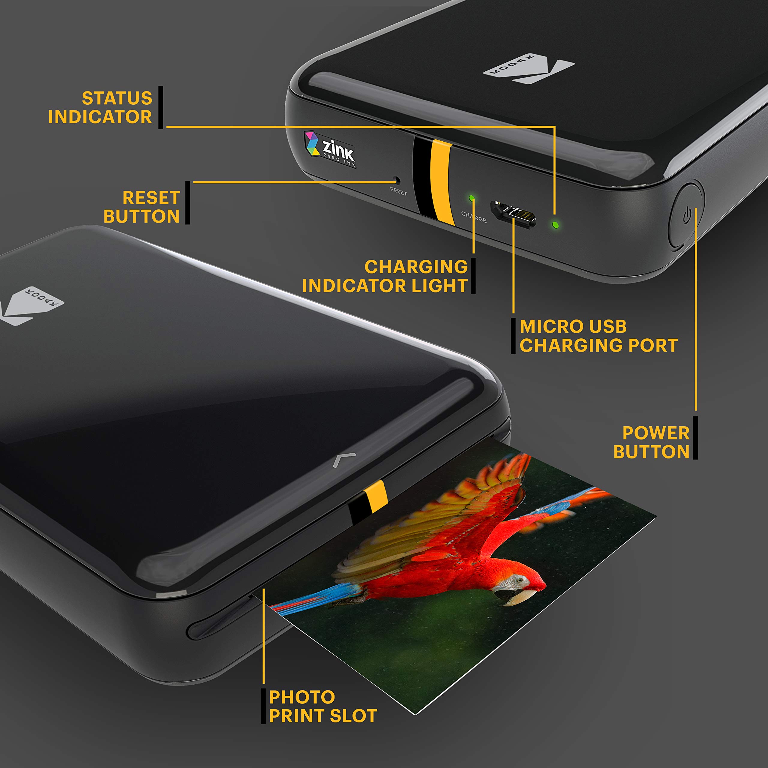 Foto 6 | Impresora Fotográfica Kodak Step Instant Smartphone Portátil Negra - Venta Internacional.
