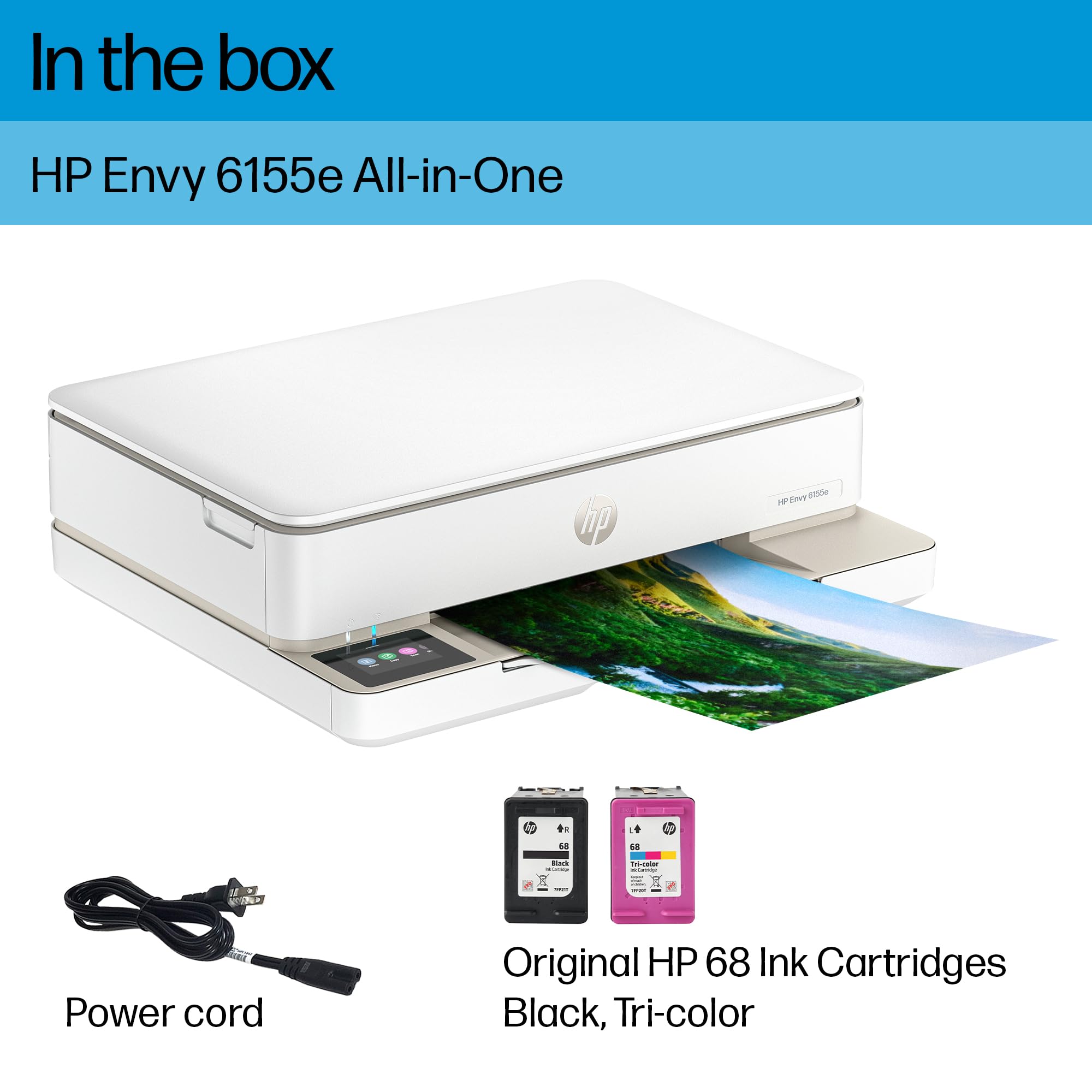 Foto 6 | Impresora De Inyección De Tinta A Color Multifunción Inalámbrica Hp Envy 6155e - Venta Internacional.