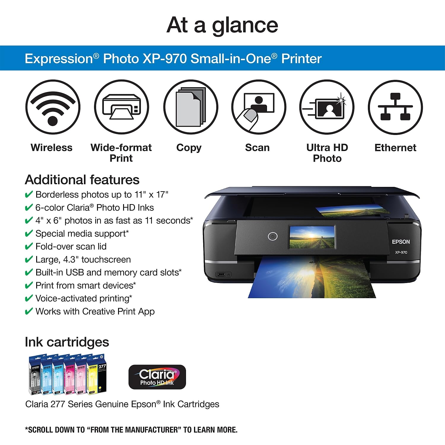 Foto 2 | Impresora Epson Expression Photo Xp-970 Inalámbrica Color Negro - Venta Internacional.