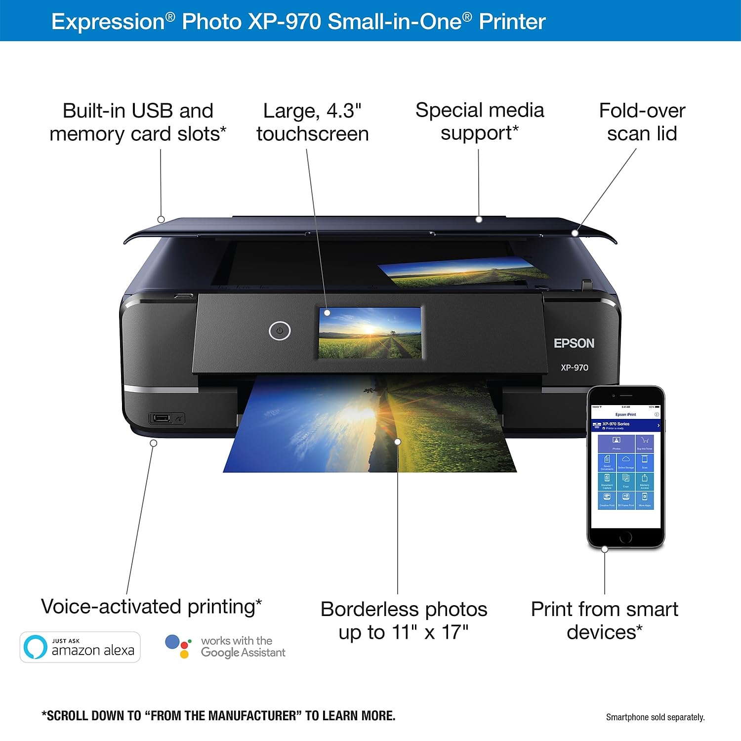 Foto 3 | Impresora Epson Expression Photo Xp-970 Inalámbrica Color Negro - Venta Internacional.