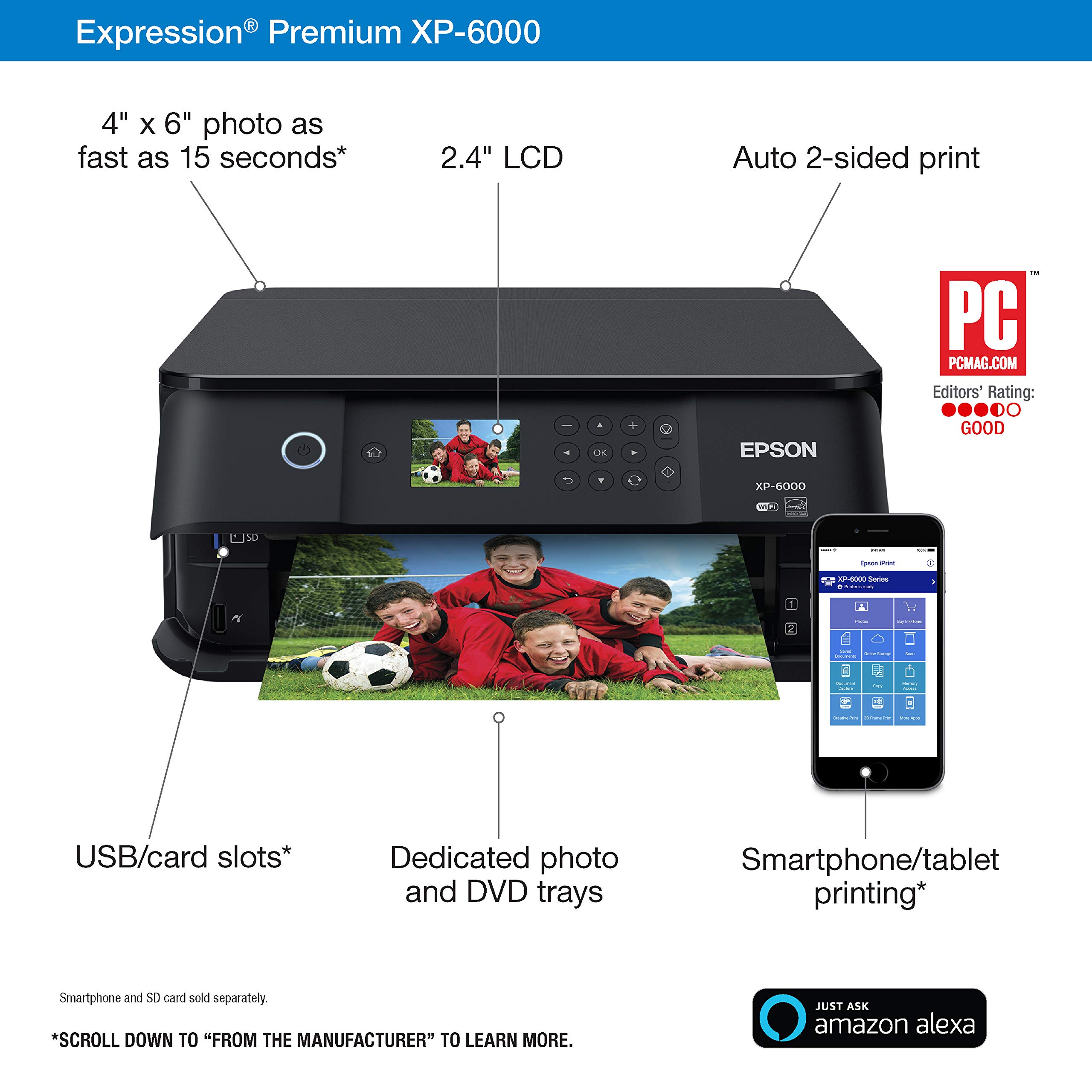 Foto 5 pulgar | Impresora Epson Expression Premium Xp-6000 Inalámbrica A Color - Venta Internacional.