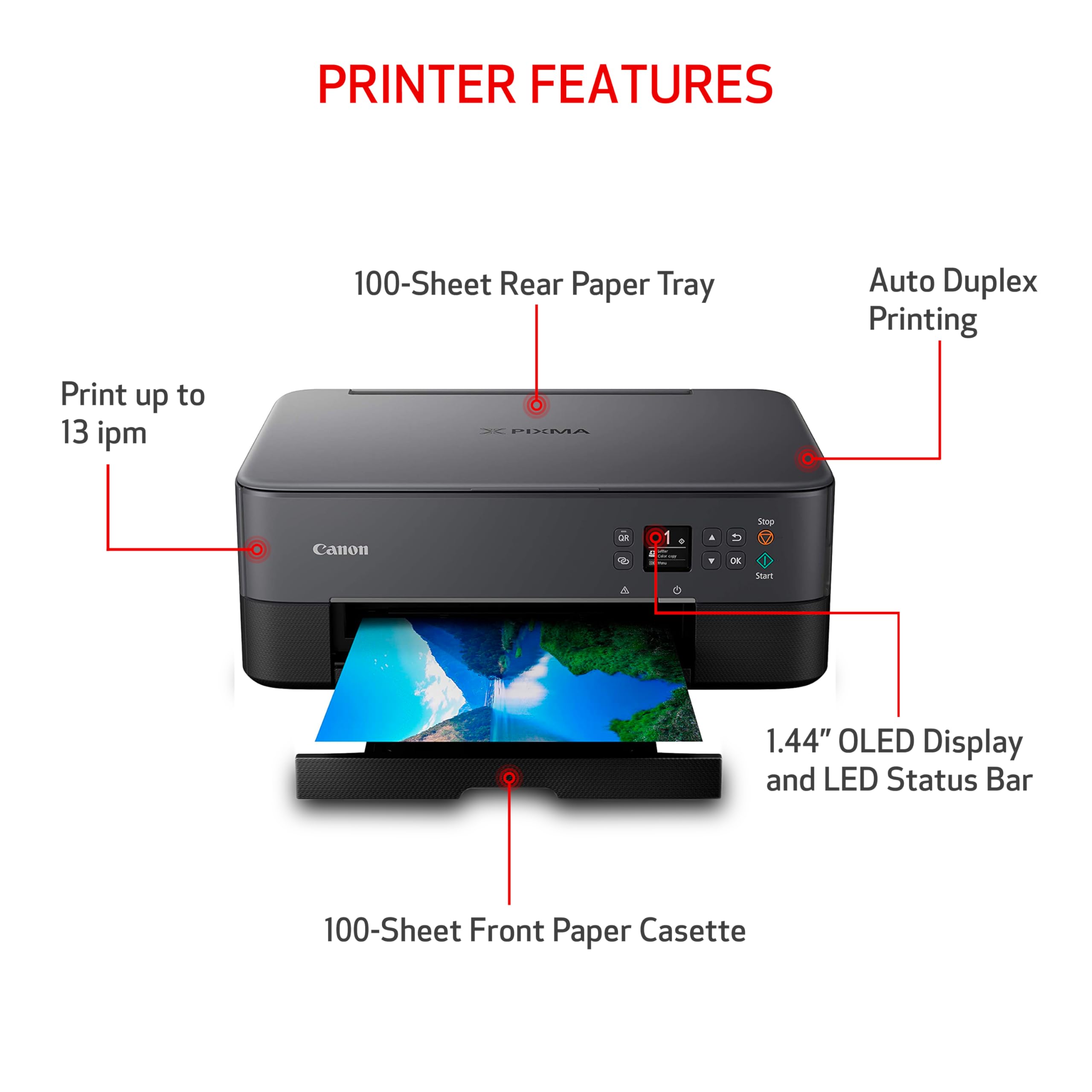 Foto 3 | Impresora De Inyección De Tinta Inalámbrica Multifunción Canon Pixma Ts6420a - Venta Internacional.
