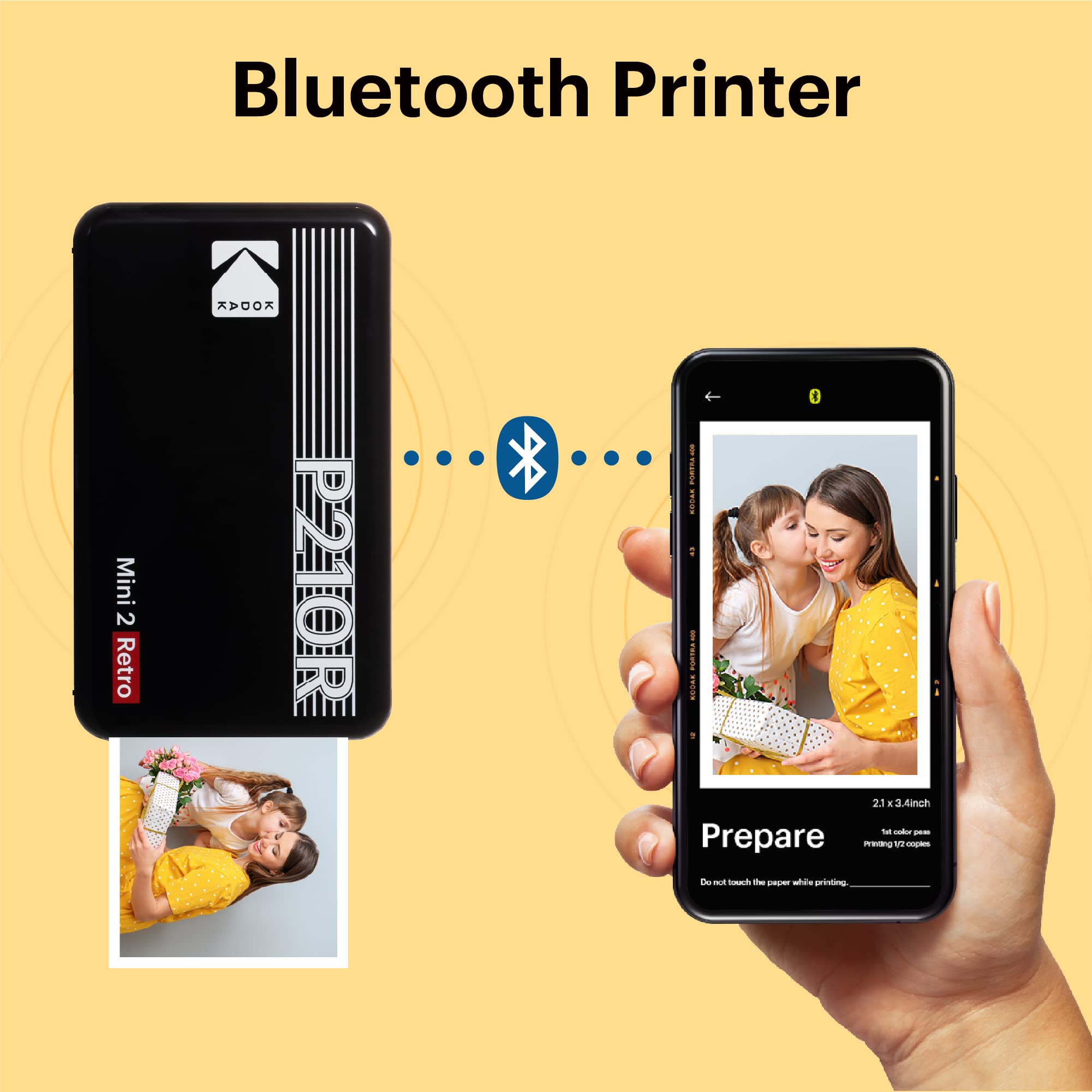 Foto 7 | Impresora Fotográfica Kodak Mini 2 Retro 4pass Portátil Blanca - Venta Internacional.