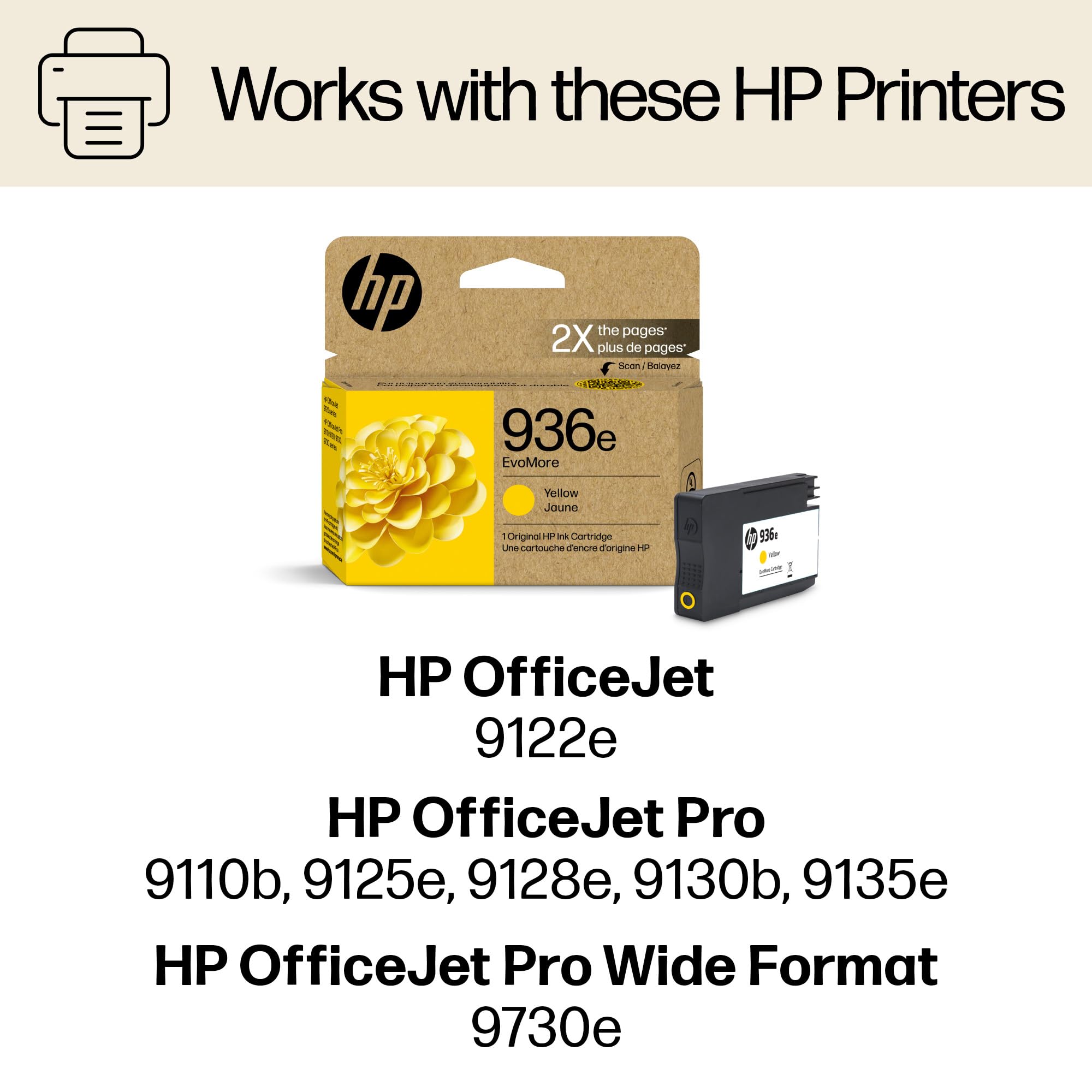 Foto 3 pulgar | Cartucho De Tinta Hp 936e Evomore Amarillo Officejet 9120/pro 9100 - Venta Internacional.