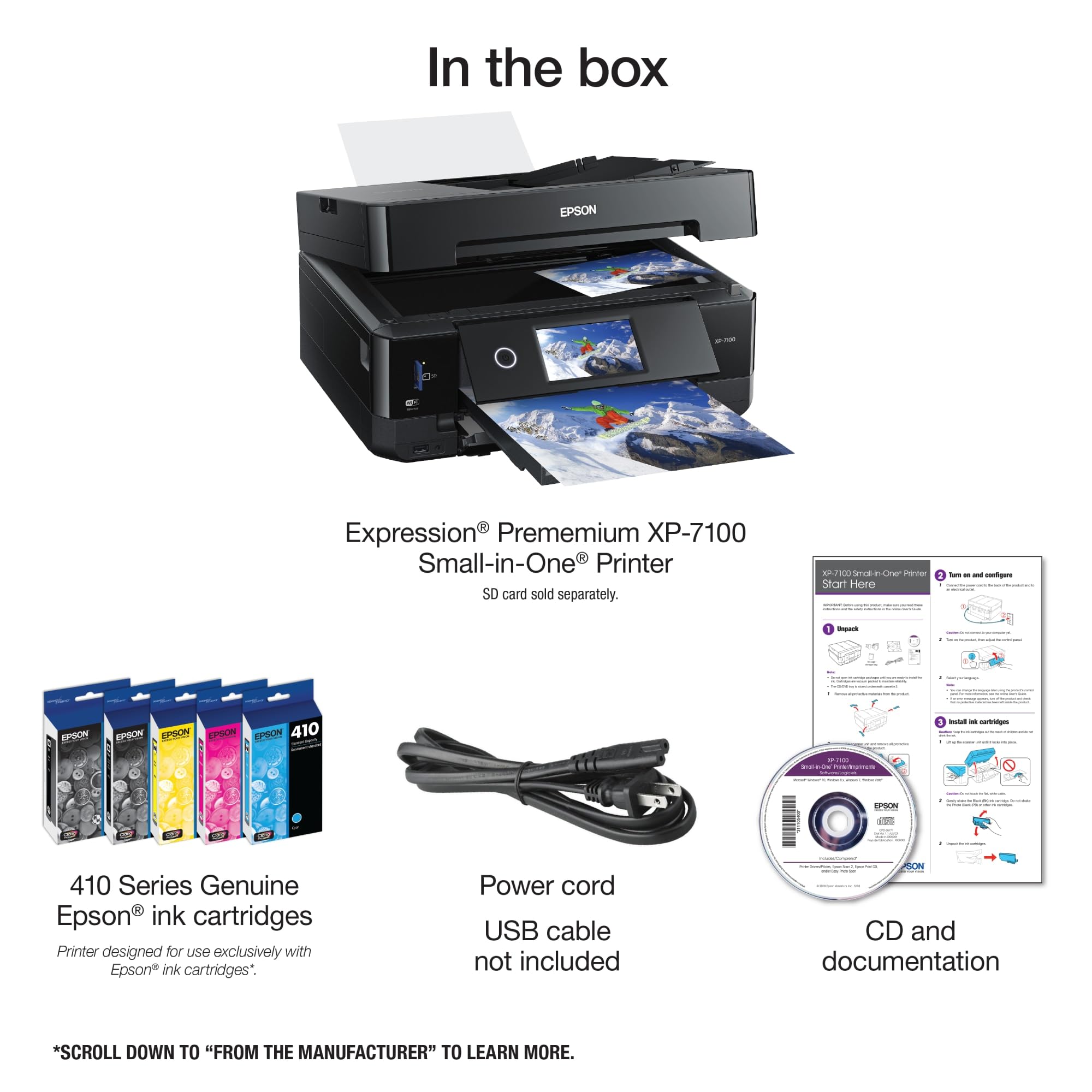 Foto 4 | Impresora Epson Expression Premium Xp-7100 Escáner Adf Inalámbrico - Venta Internacional.