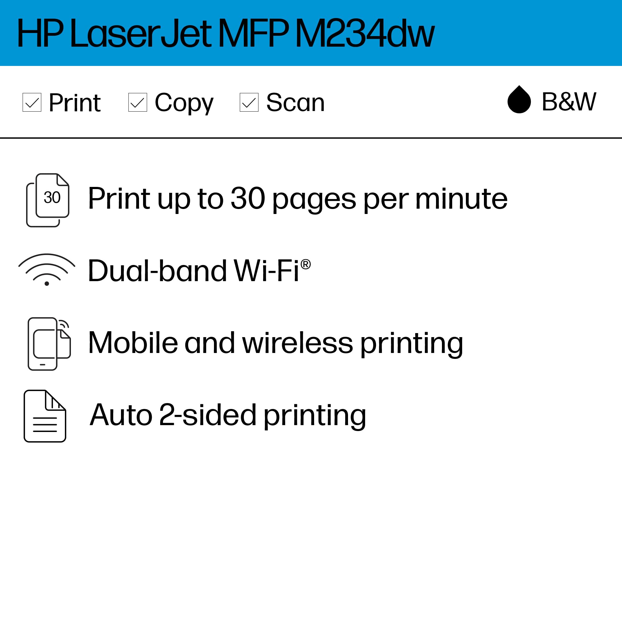 Foto 2 | Impresora Inalámbrica Hp Laserjet Mfp M234dw Impresora Escaneada Y Copia - Venta Internacional.
