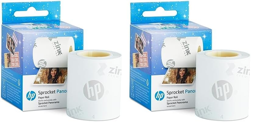 Foto 2 pulgar | Rollo De Papel Zincado Hp Sprocket Panorama De 5 M (16,4 Pies), Paquete De 2 - Venta Internacional.