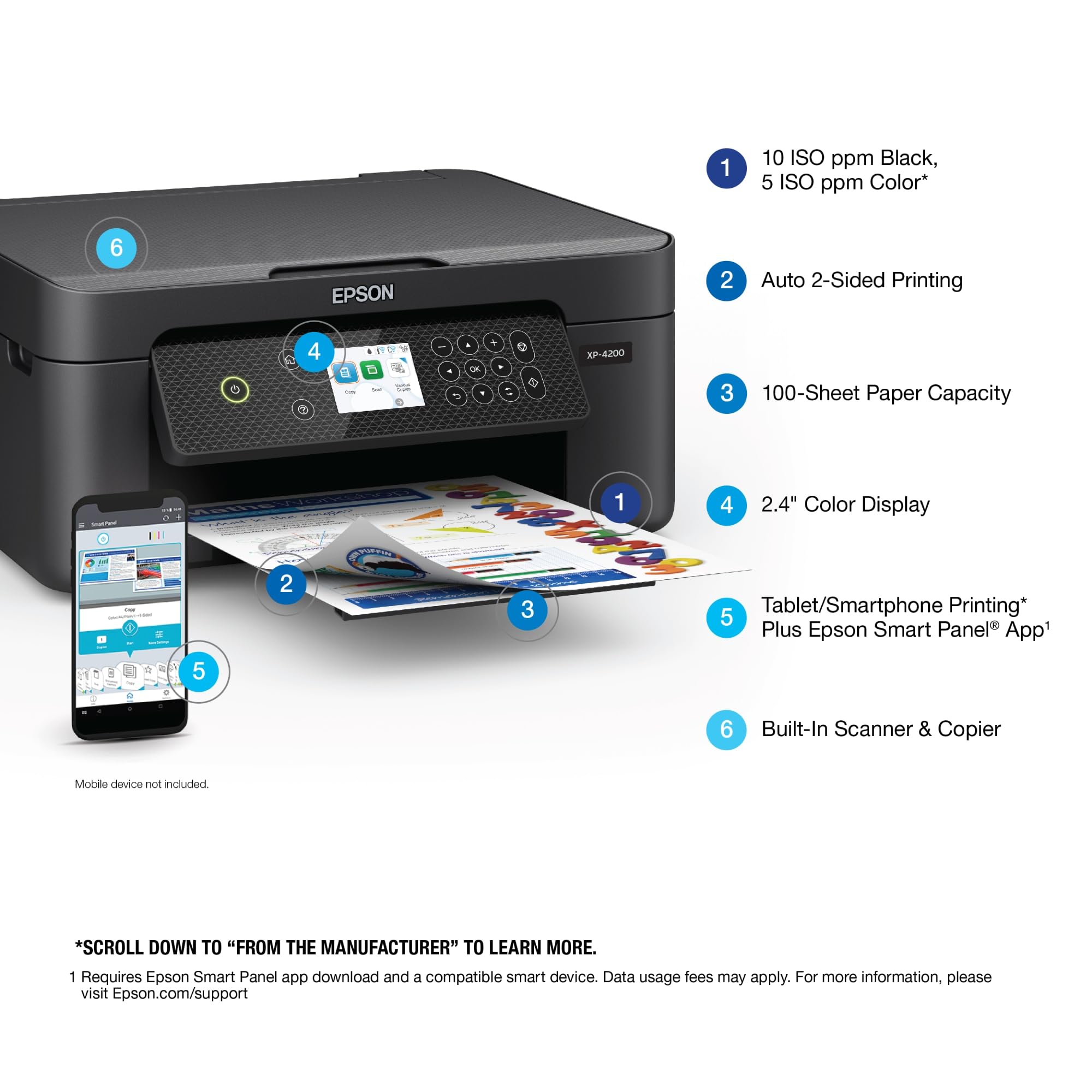 Foto 5 pulgar | Impresora Epson Expression Home Xp-4200 Inalámbrica En Color Aio - Venta Internacional.