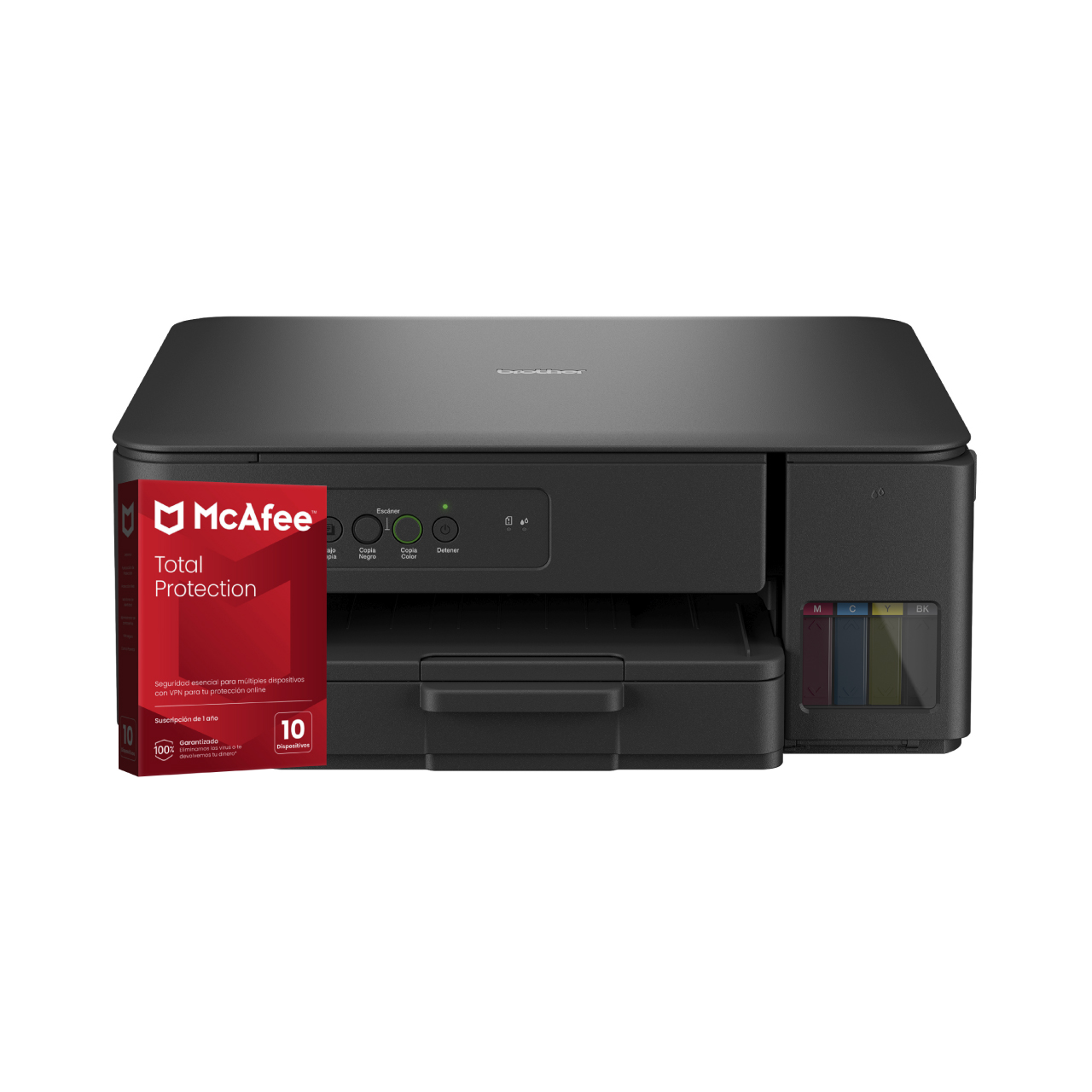 Multifuncional Brother Dcp-t230 Inkbenefit Tank Usb + Antivirus Mcafee Total Protection