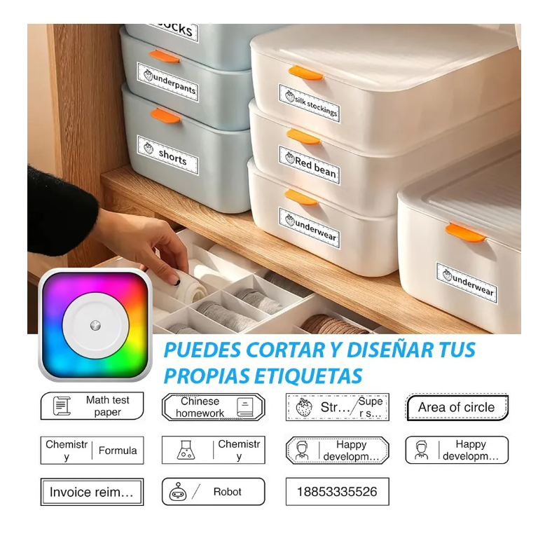 Foto 6 pulgar | Mini Impresora Térmica Etiqueta Bluetooth Multifuncionales