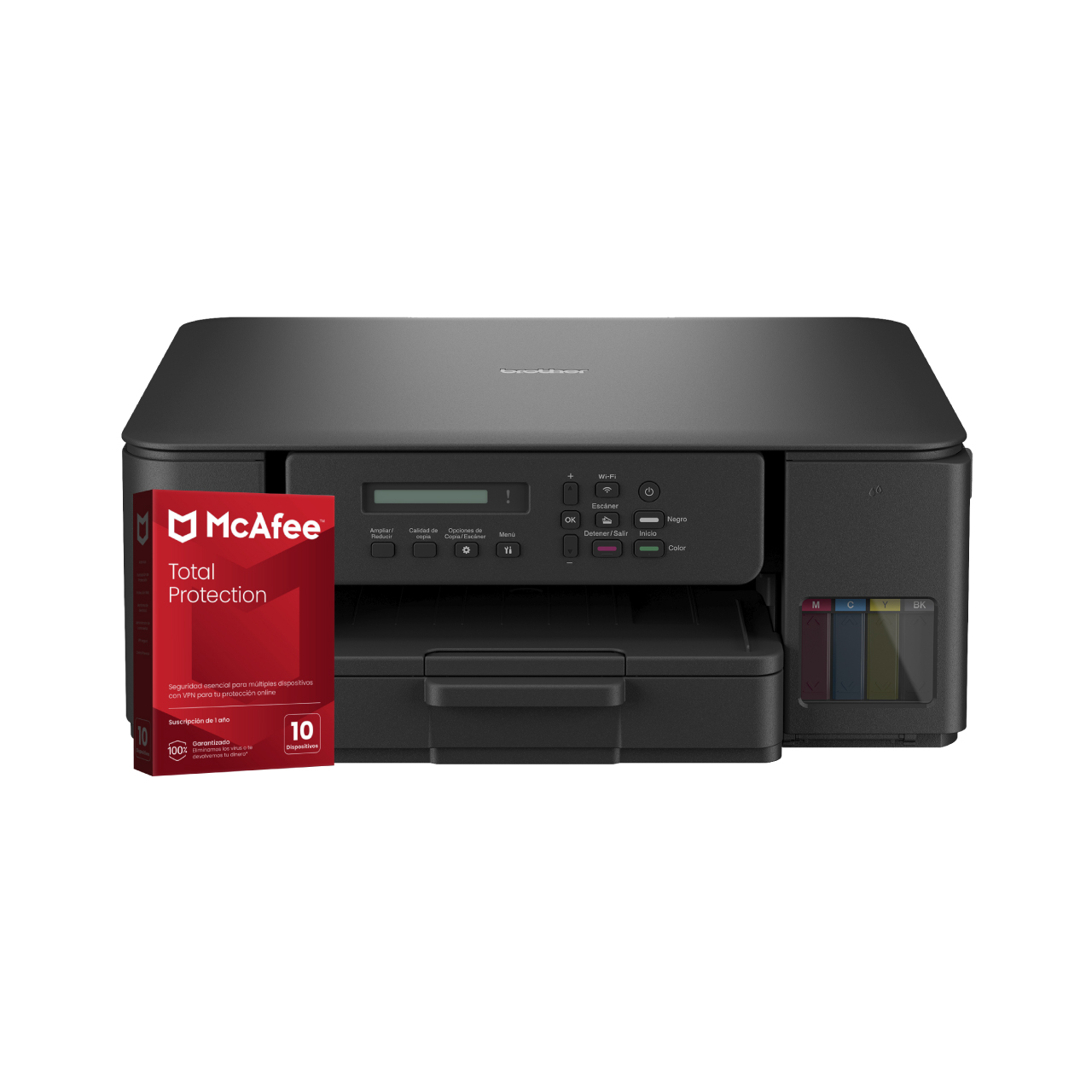Foto 1 | Mulfifuncional Brother Dcp-t530dw Inkbenefit Wifi Duplex + Antivirus Mcafee Protección Total.