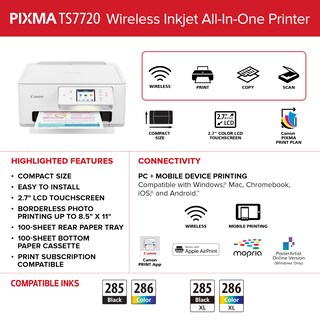 Foto 3 | Impresora Multifunción Doméstica Inalámbrica Canon Pixma Ts7720 - Venta Internacional.