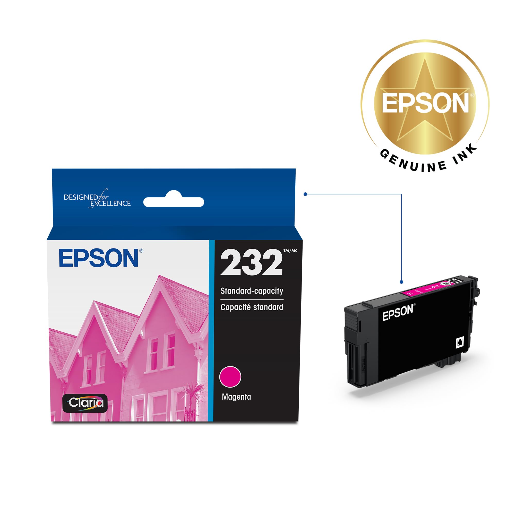 Foto 3 pulgar | Cartucho De Tinta Epson 232 Claria Magenta De Capacidad Estándar - Venta Internacional.