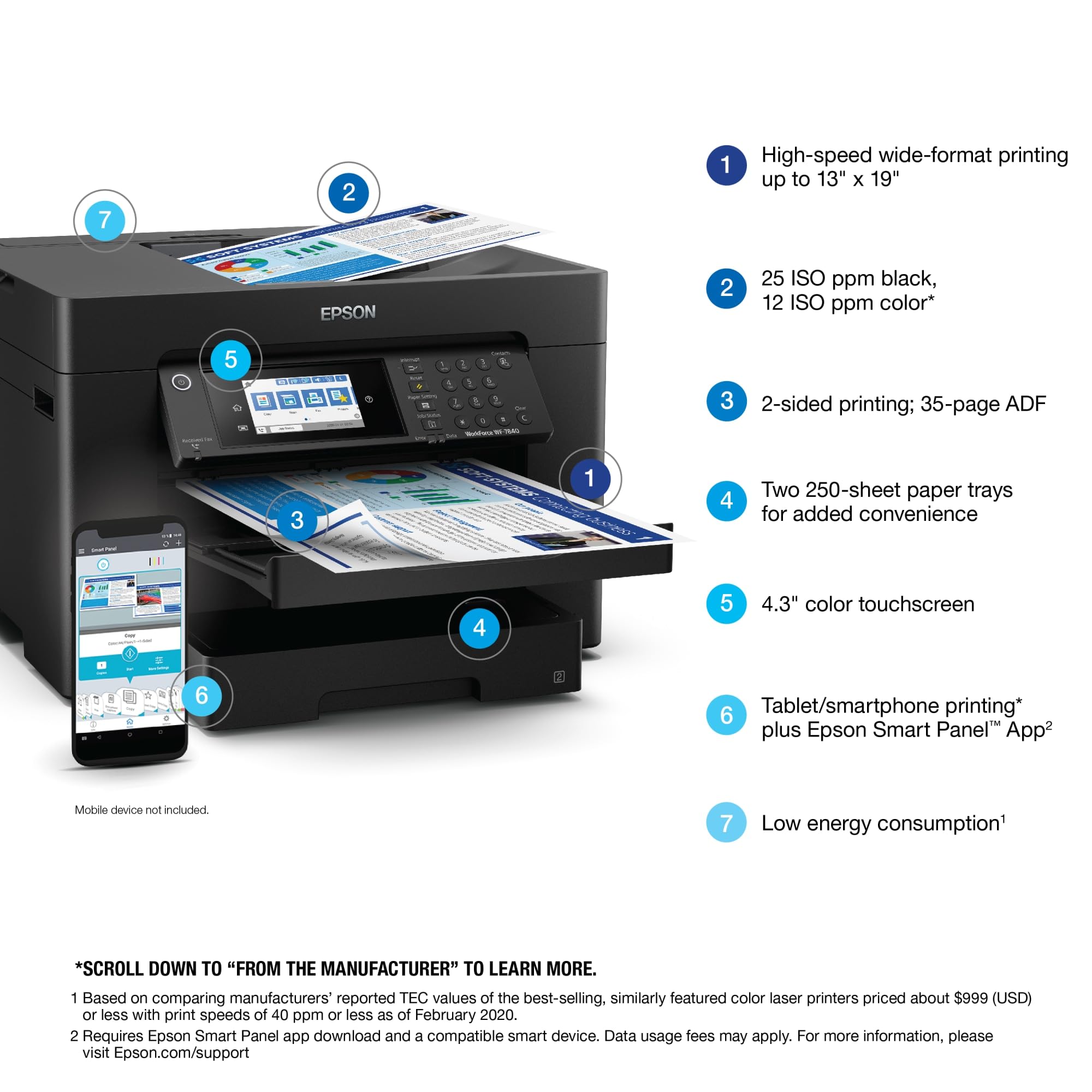 Foto 5 pulgar | Impresora Epson Workforce Pro Wf-7840 Inalámbrica Multifunción - Venta Internacional.