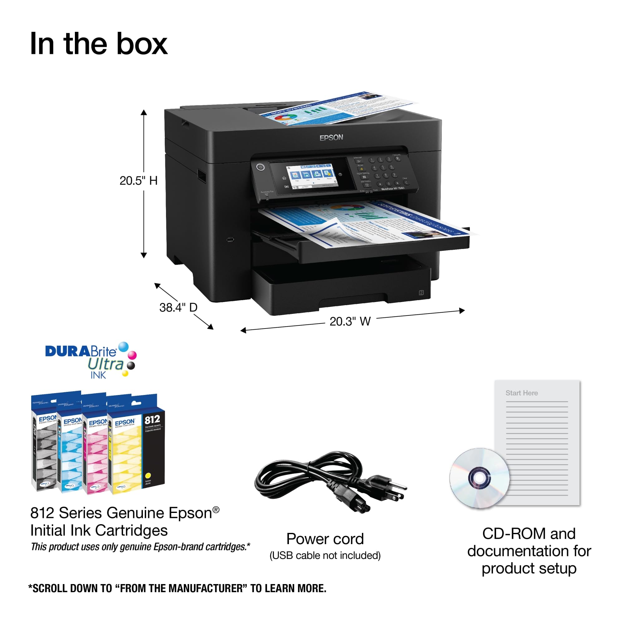Foto 5 | Impresora Epson Workforce Pro Wf-7840 Inalámbrica Multifunción - Venta Internacional.