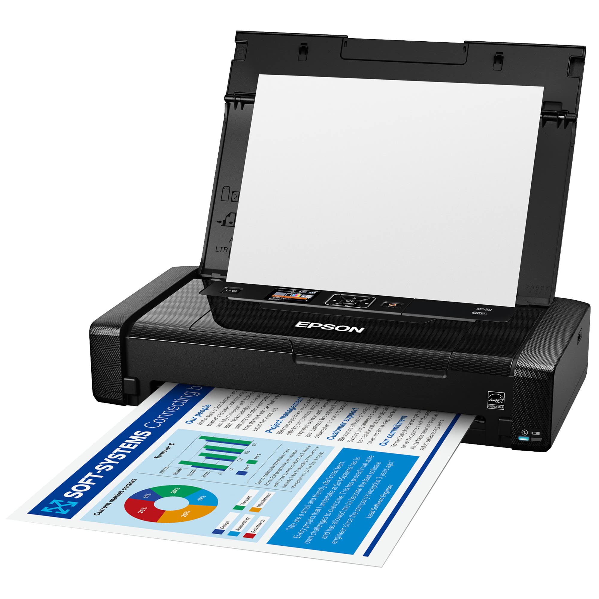 Foto 5 pulgar | Impresora Epson Workforce Wf-110 Inalámbrica A Color Móvil Blanca - Venta Internacional.