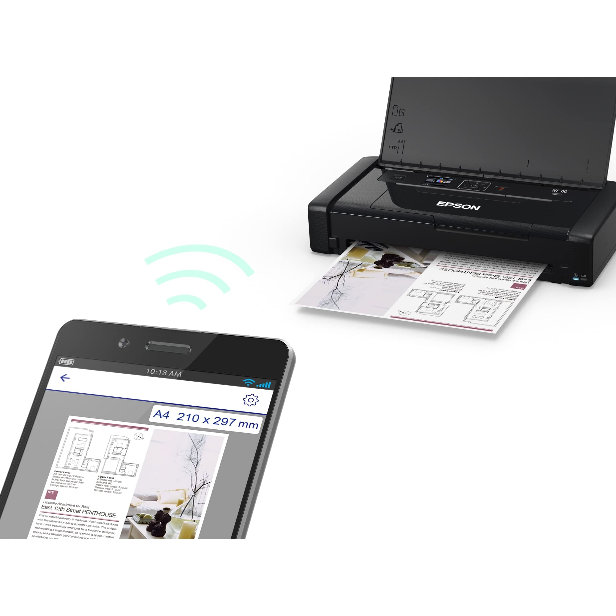 Foto 6 pulgar | Impresora Epson Workforce Wf-110 Inalámbrica A Color Móvil Blanca - Venta Internacional.