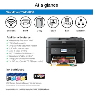 Foto 2 | Impresora Epson Workforce Wf-2860 Multifunción Inalámbrica En Color - Venta Internacional.