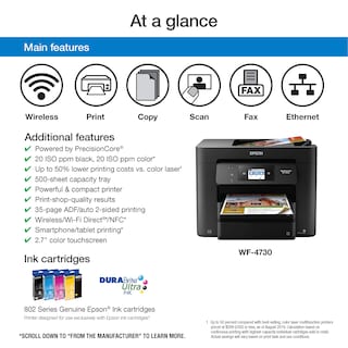 Foto 3 | Impresora Epson Workforce Pro WF-4730 Inalámbrica - Venta Internacional