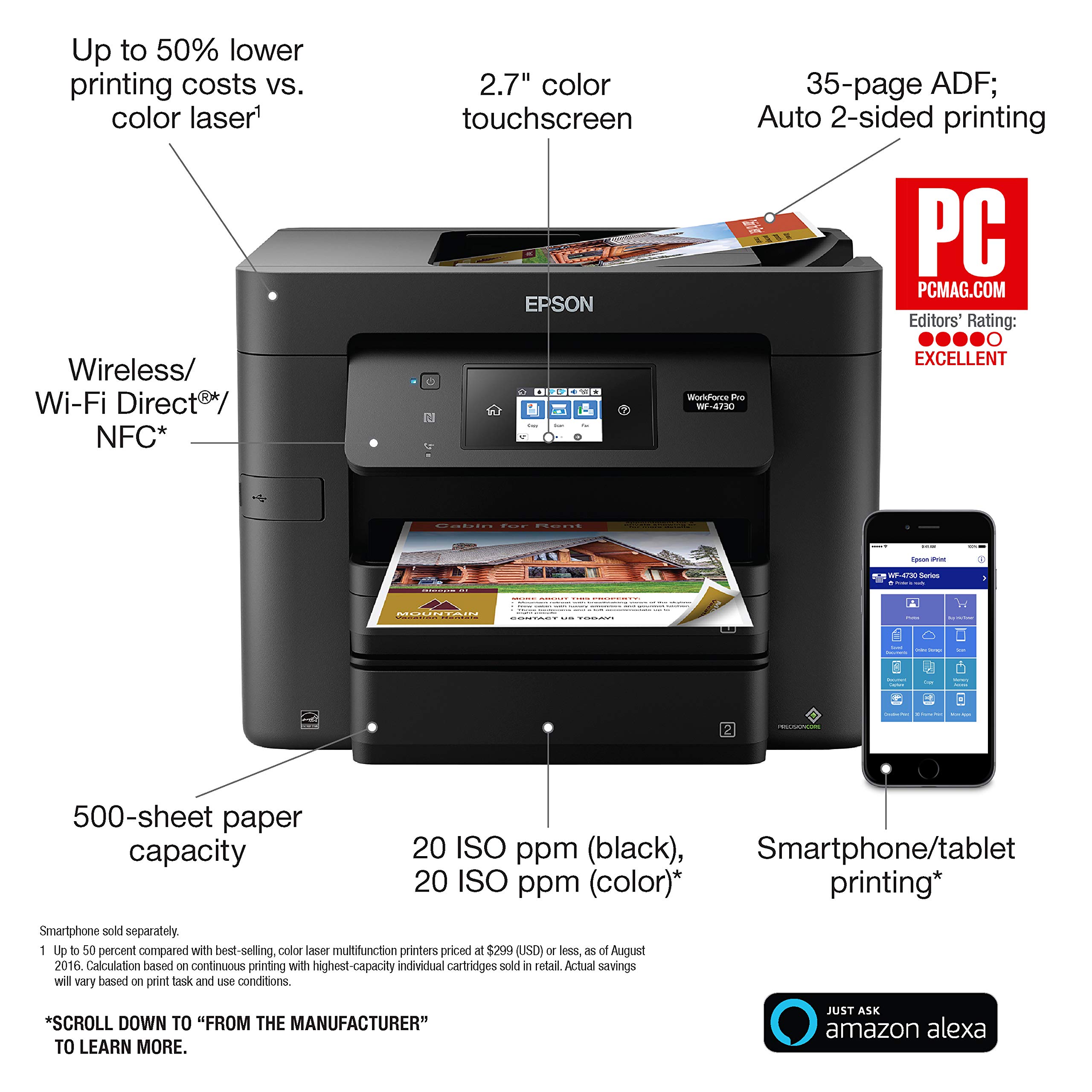 Foto 6 pulgar | Impresora Epson Workforce Pro WF-4730 Inalámbrica  - Venta Internacional