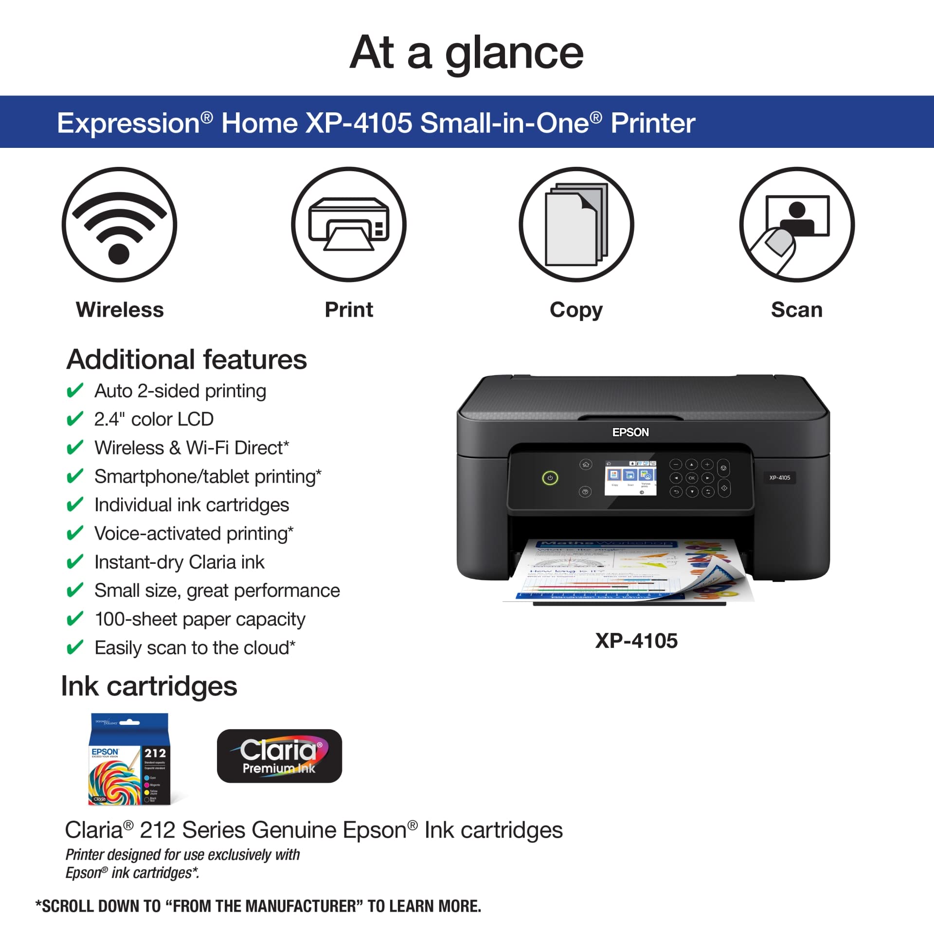 Foto 3 pulgar | Impresora Epson Expression Home Xp-4105 Multifunción Inalámbrica - Venta Internacional.
