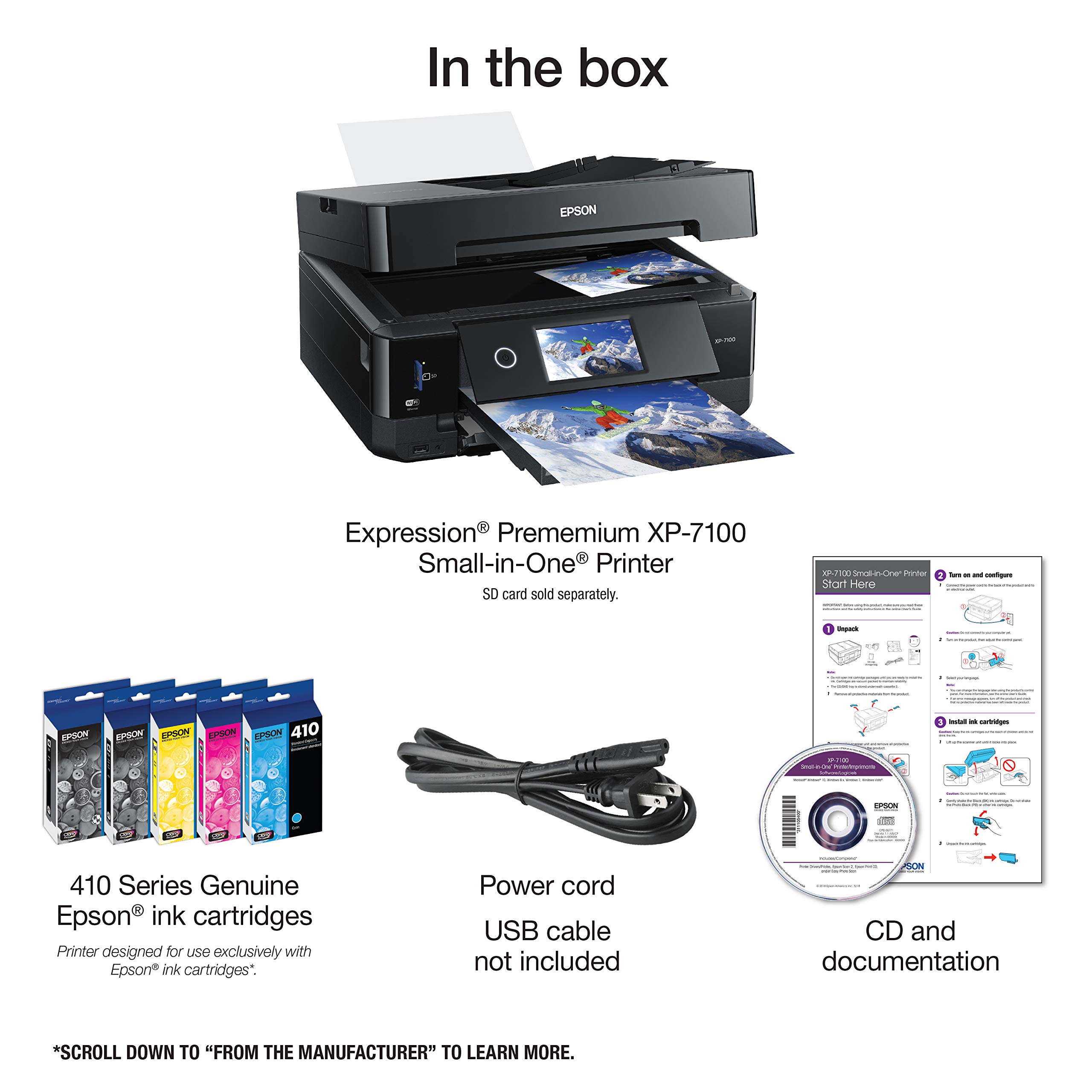 Foto 6 | Reacondicionado Impresora Epson Expression Premium Xp-7100 Inalámbrica A Color - Venta Internacional.