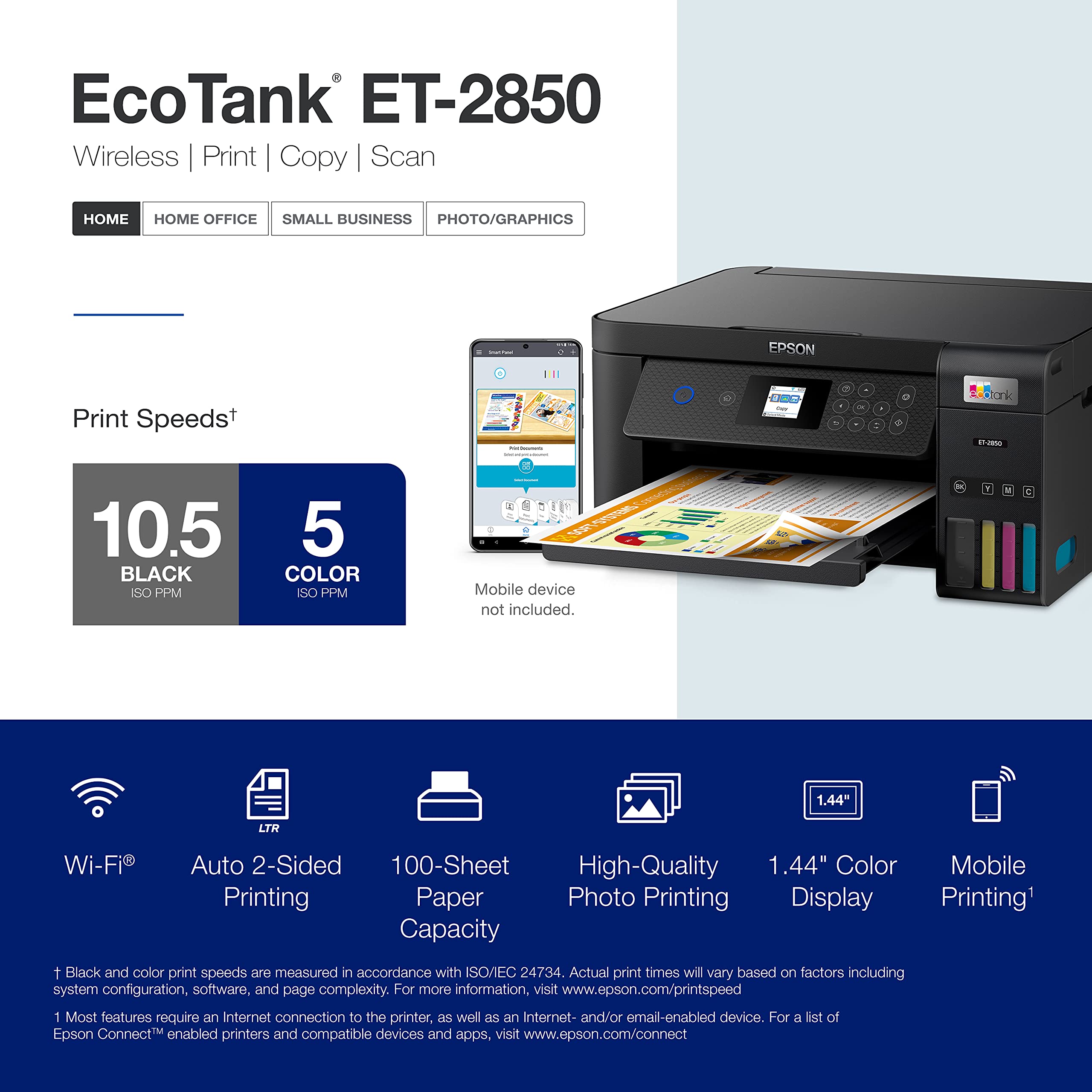 Foto 4 | Impresora Epson Ecotank Et-2850 Inalámbrica En Color Todo En Uno - Venta Internacional.