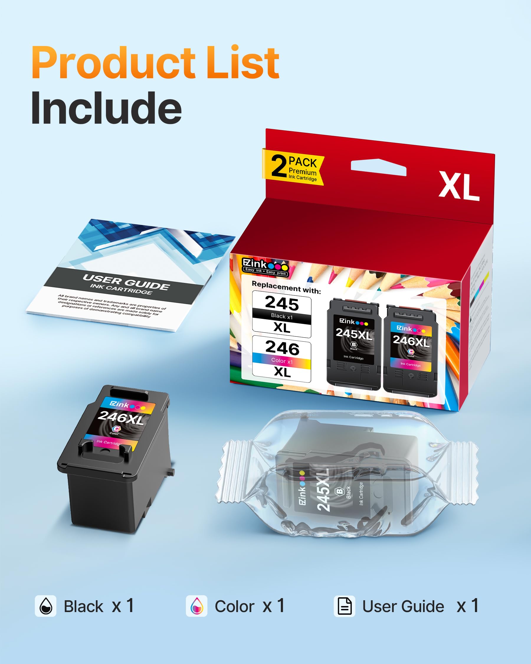 Foto 4 | Cartucho De Tinta E-z Ink 245xl 246xl Para Impresora Canon 245 246 - Venta Internacional.