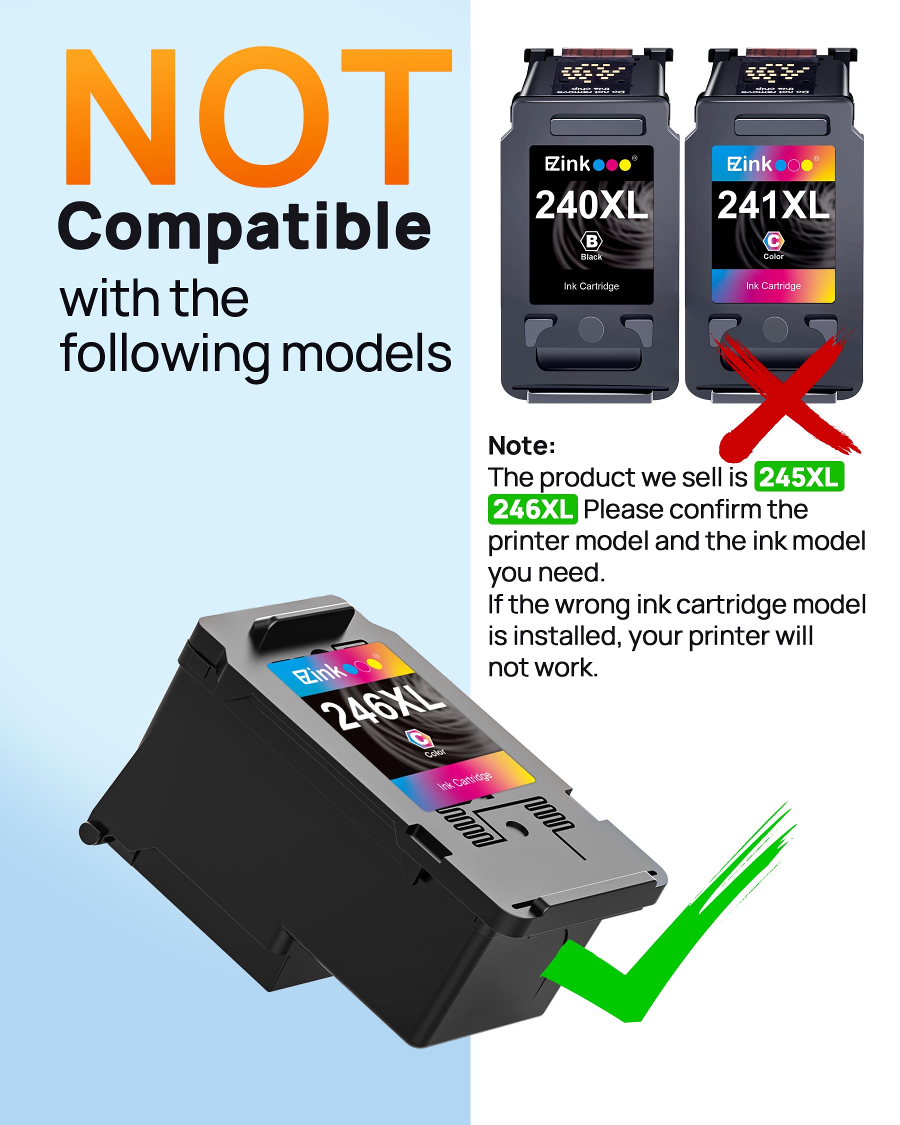 Foto 7 | Cartucho De Tinta E-z Ink 245xl 246xl Para Impresora Canon 245 246 - Venta Internacional.
