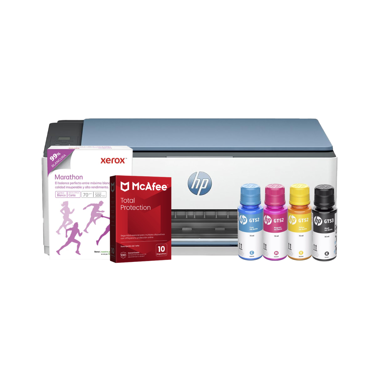 Foto 2 pulgar | Kit Multifuncional Hp 585 + Tintas + Papel + Antivirus