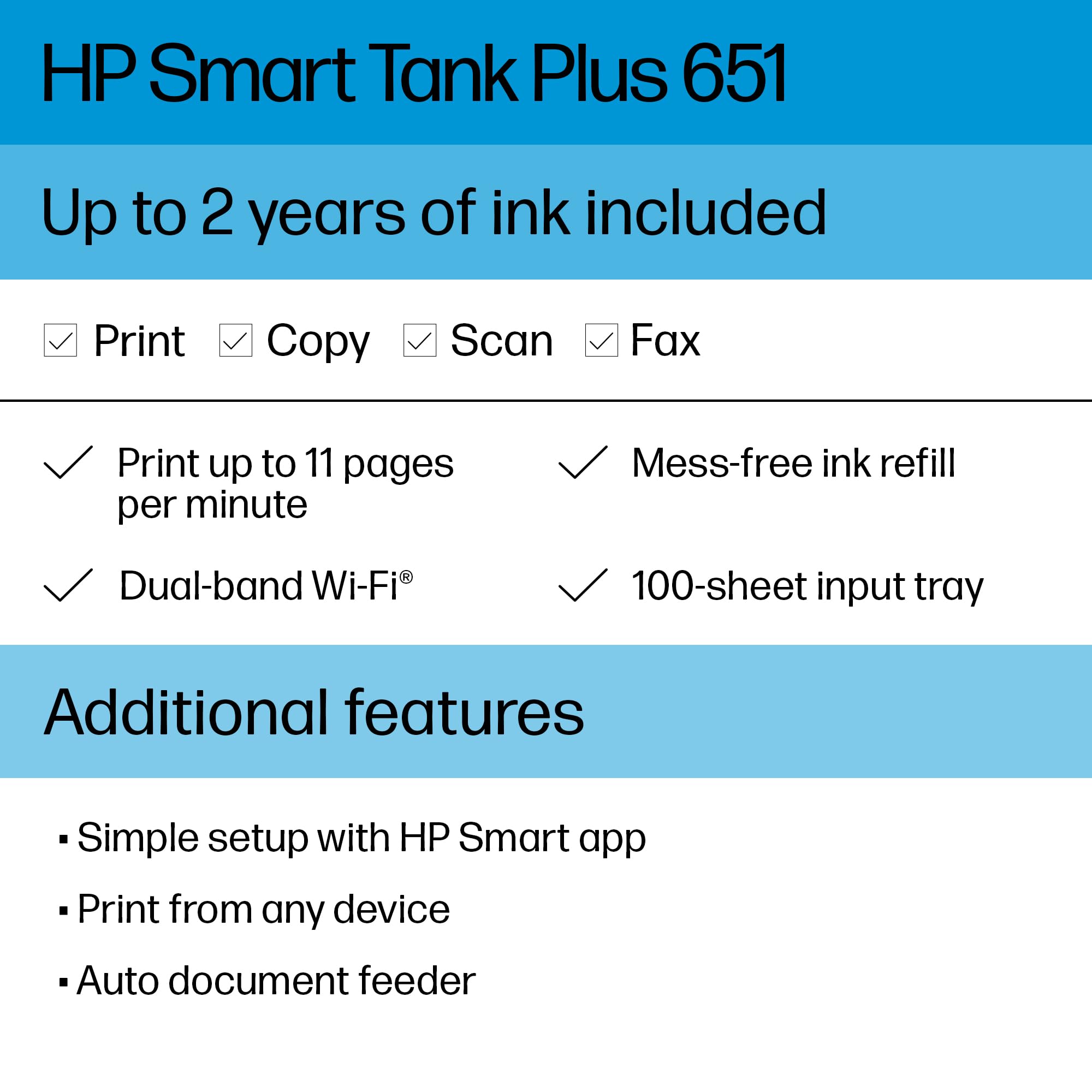 Foto 2 | Impresora Hp Smart -tank Plus 651 Wireless Todo-en-uno - Venta Internacional.