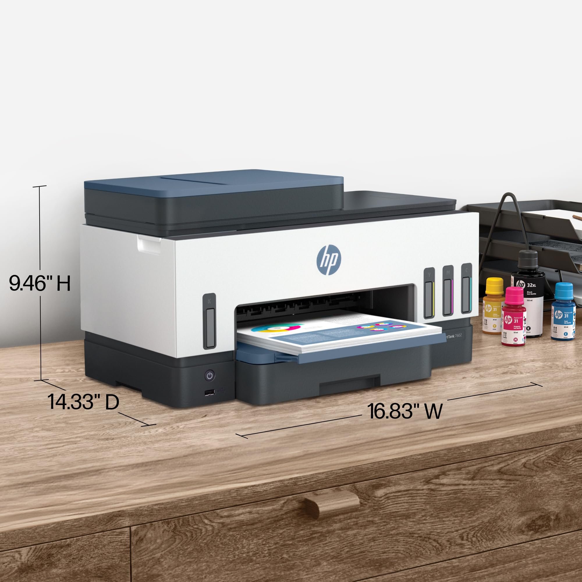 Foto 3 | Impresora Hp Smart Tank 7602 Depósito De Tinta Multifunción Inalámbrico - Venta Internacional.